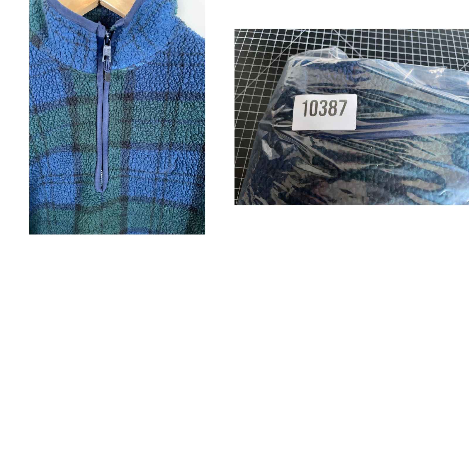 Nautica Nautica Fleece Jacket 1/4 Zip Plaid XL Tall Mens Green Blue Blackwatch Knit Pullover Casual Vintage Size US XL / EU 56 / 4 - 10 Thumbnail