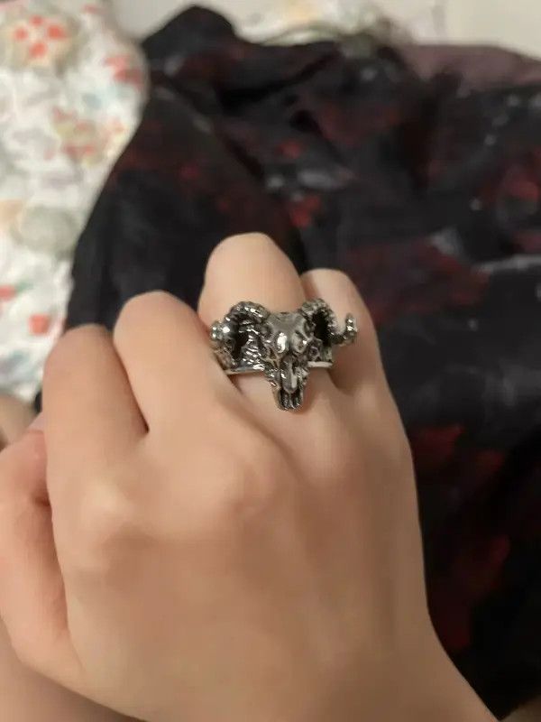 Jewelry Matsusaka x Eno Punk Sheep Head Resizeable Ring Size ONE SIZE - 1 Thumbnail