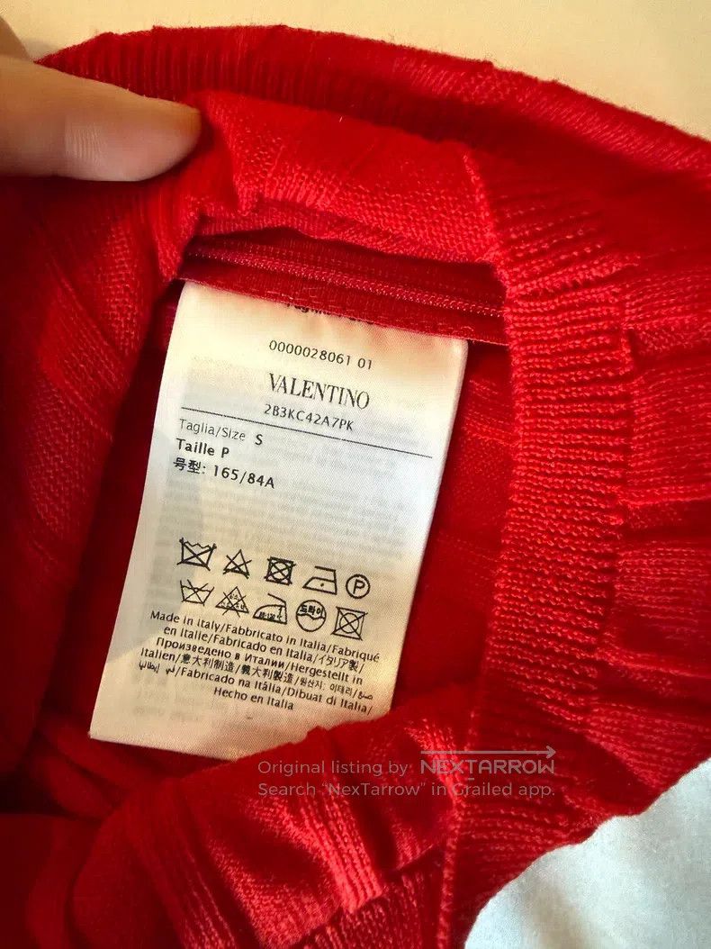 Valentino Valentino New Year's red belt knitted short sleeves Size XS / US 0-2 / IT 36-38 - 4 Thumbnail