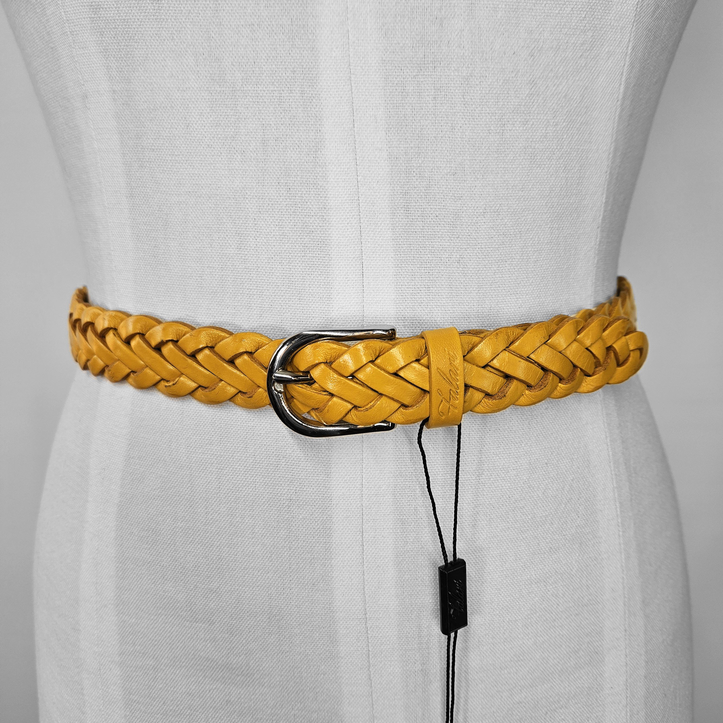 Other Falari 32" Max NEW Belt Braided Woven Gold Orange Leather Size ONE SIZE - 3 Thumbnail