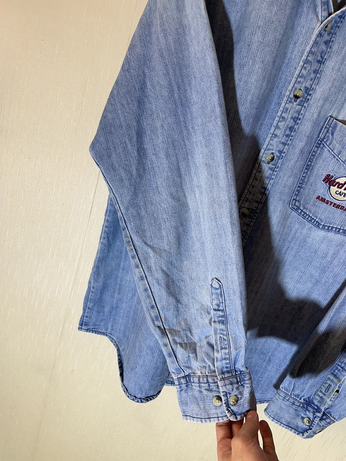 Hard Rock Cafe × Vintage Hard Rock Amsterdam vintage denim overshirt 90s Size US L / EU 52-54 / 3 - 8 Thumbnail