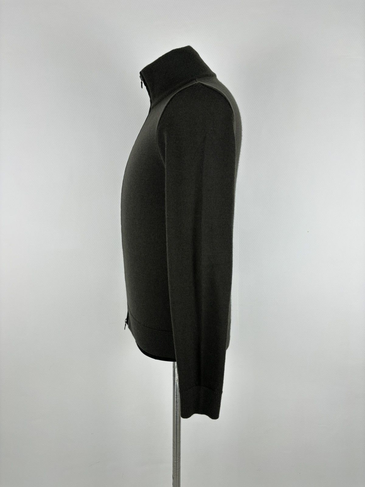 Miu Miu VTG Archive Knit Wool-Leather Zip Sweater High Collar Jumper Size US M / EU 48-50 / 2 - 8 Thumbnail