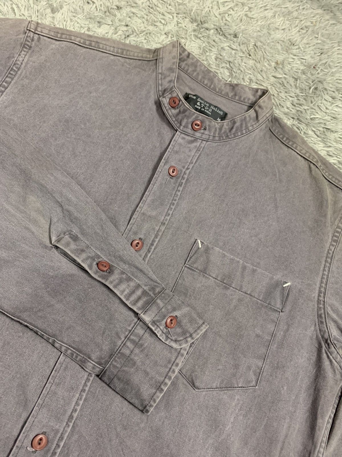Japanese Brand TDH The Denim Holics Long Sleeve Button Shirt Size US M / EU 48-50 / 2 - 2 Thumbnail