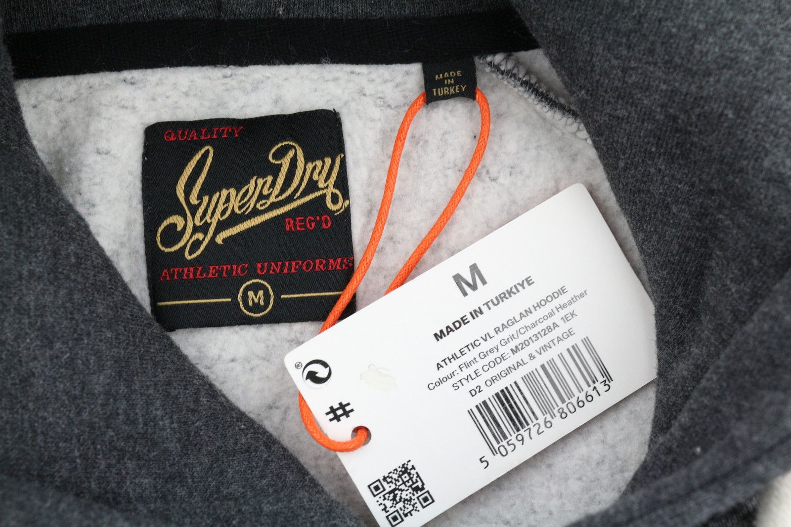 Superdry ATHLETIC VL M Grey Melange Logo Kangaroo Hoodie 87135 Size US M / EU 48-50 / 2 - 6 Thumbnail