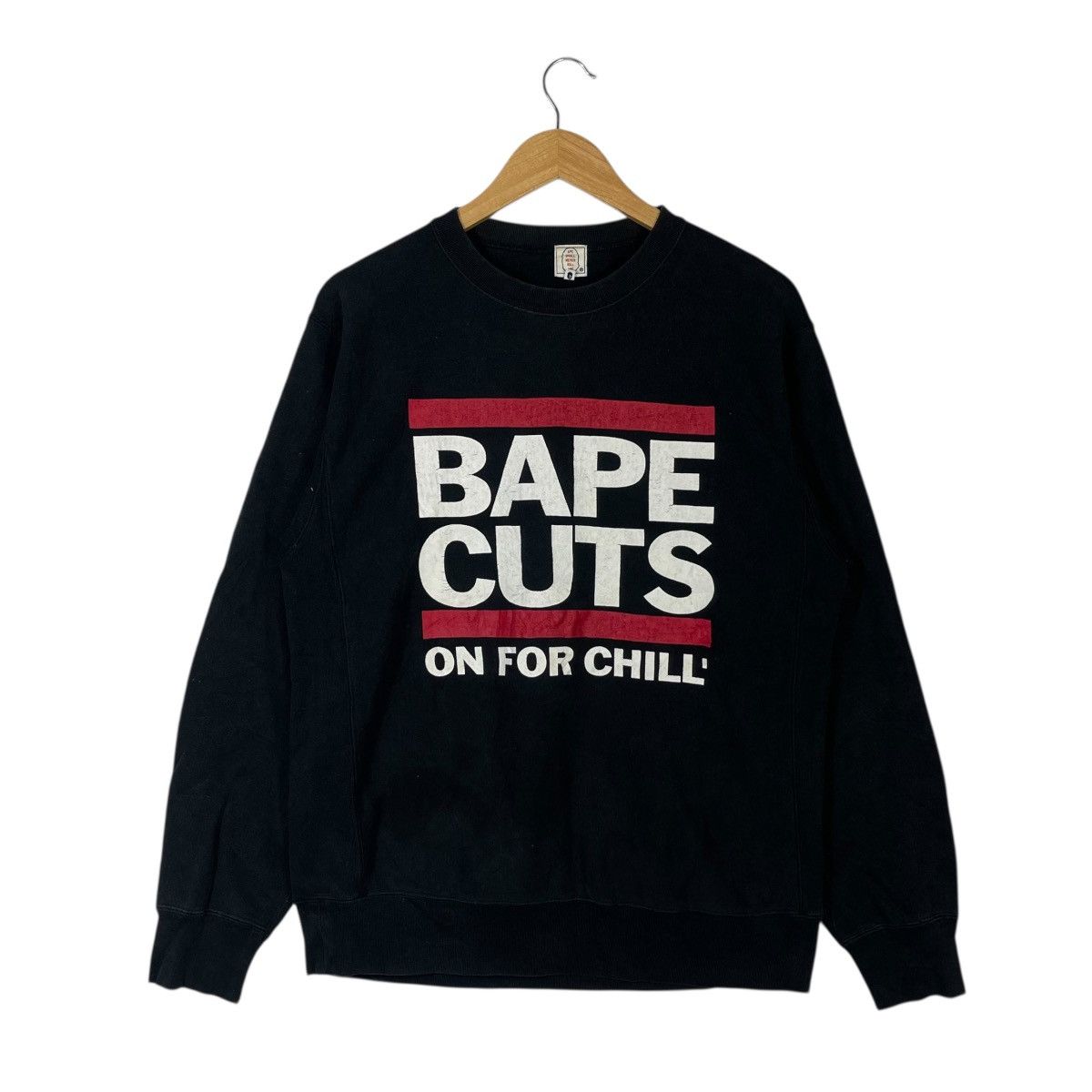 Bape Vintage A Bathing Ape “BAPE CUTS” Crewneck Sweatshirt Size US M / EU 48-50 / 2 - 1 Thumbnail