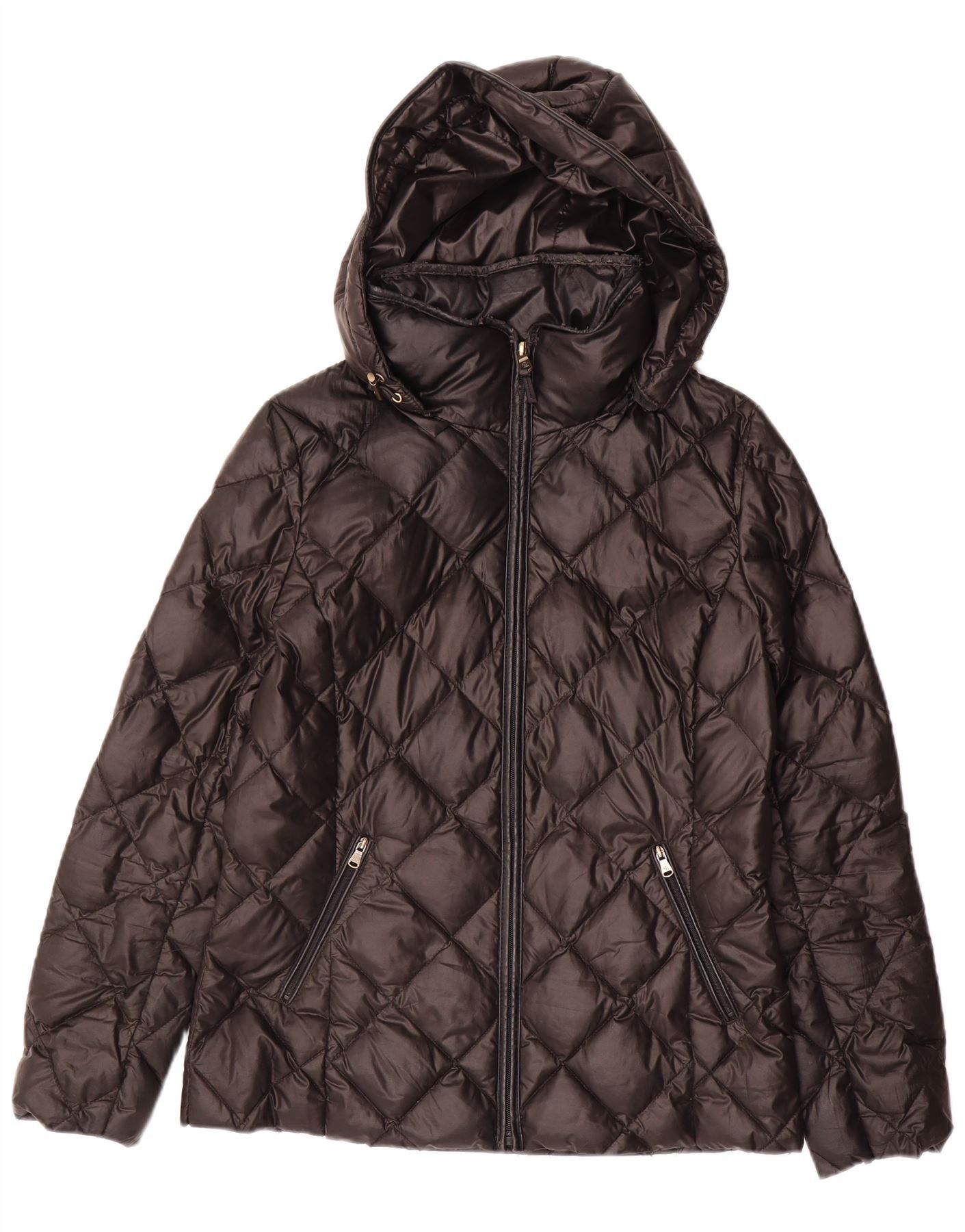 Ralph Lauren Womens Hooded Padded Jacket UK 10 Small Black Polyester Size S / US 4 / IT 40 - 1 Thumbnail