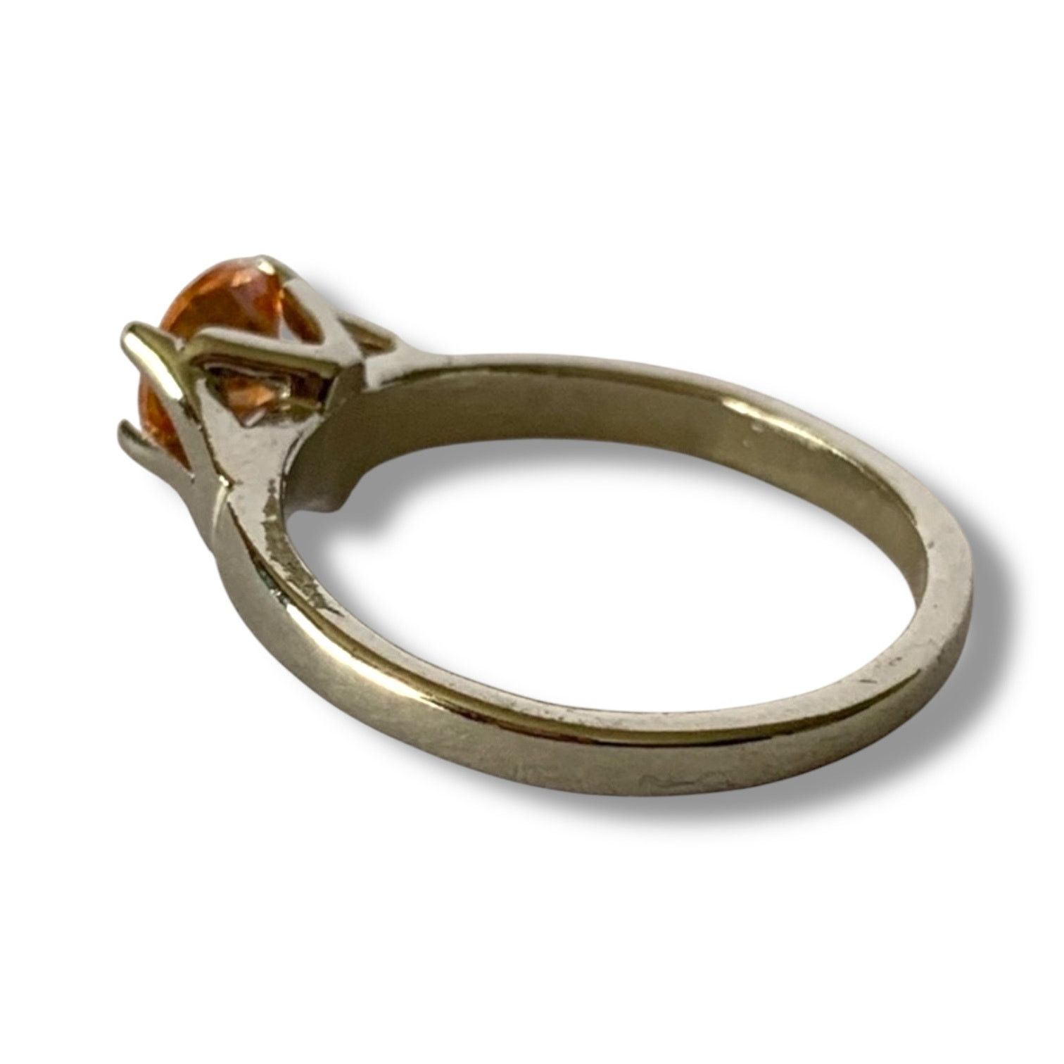 Other Citrine Orange Colored High Setting Solitaire Ring Size 7 Size ONE SIZE - 3 Thumbnail