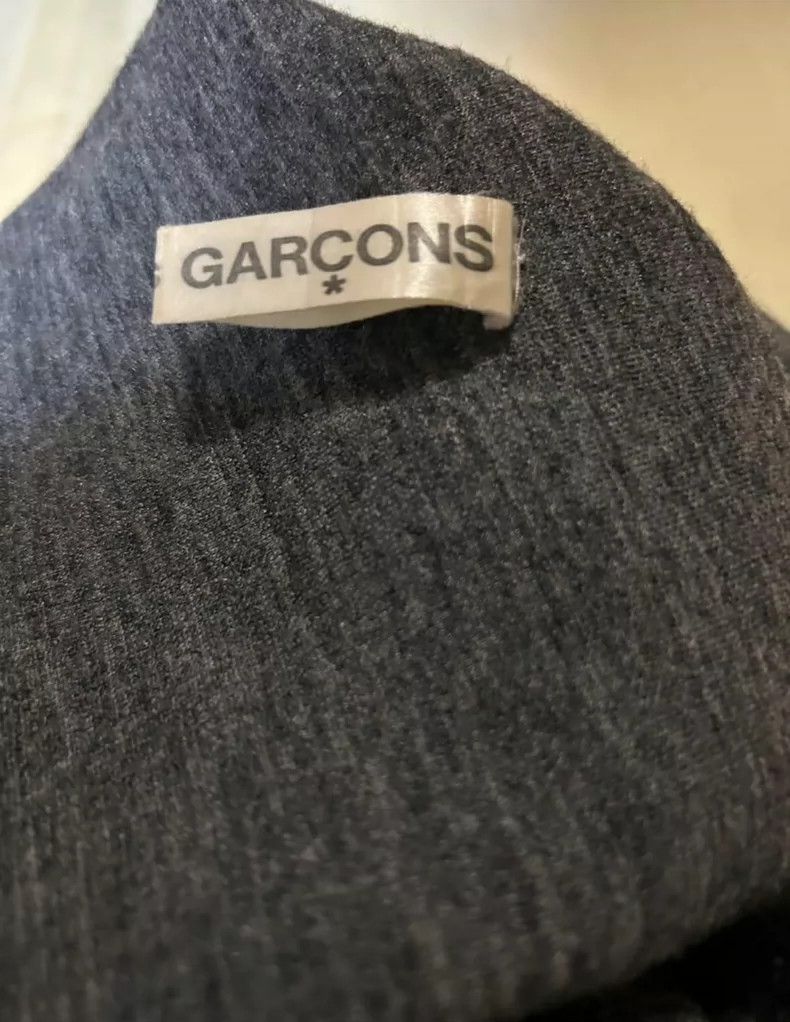 Other Comme Des Garcons Grey cropped knit on black knit Size S / US 4 / IT 40 - 6 Thumbnail