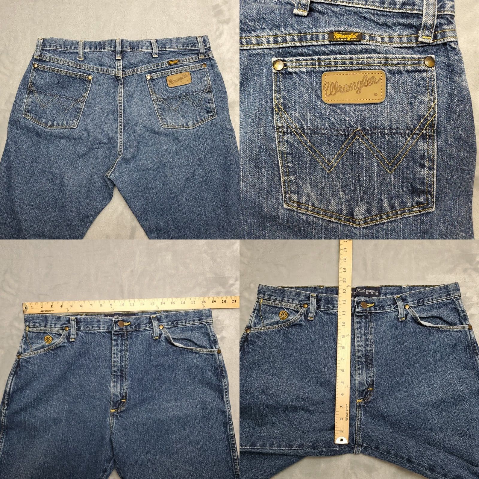 Wrangler Wrangler Jeans Mens 38x30 Blue Denim George Strait Western Cowboy Ranch Pants Size US 38 / EU 54 - 8 Thumbnail