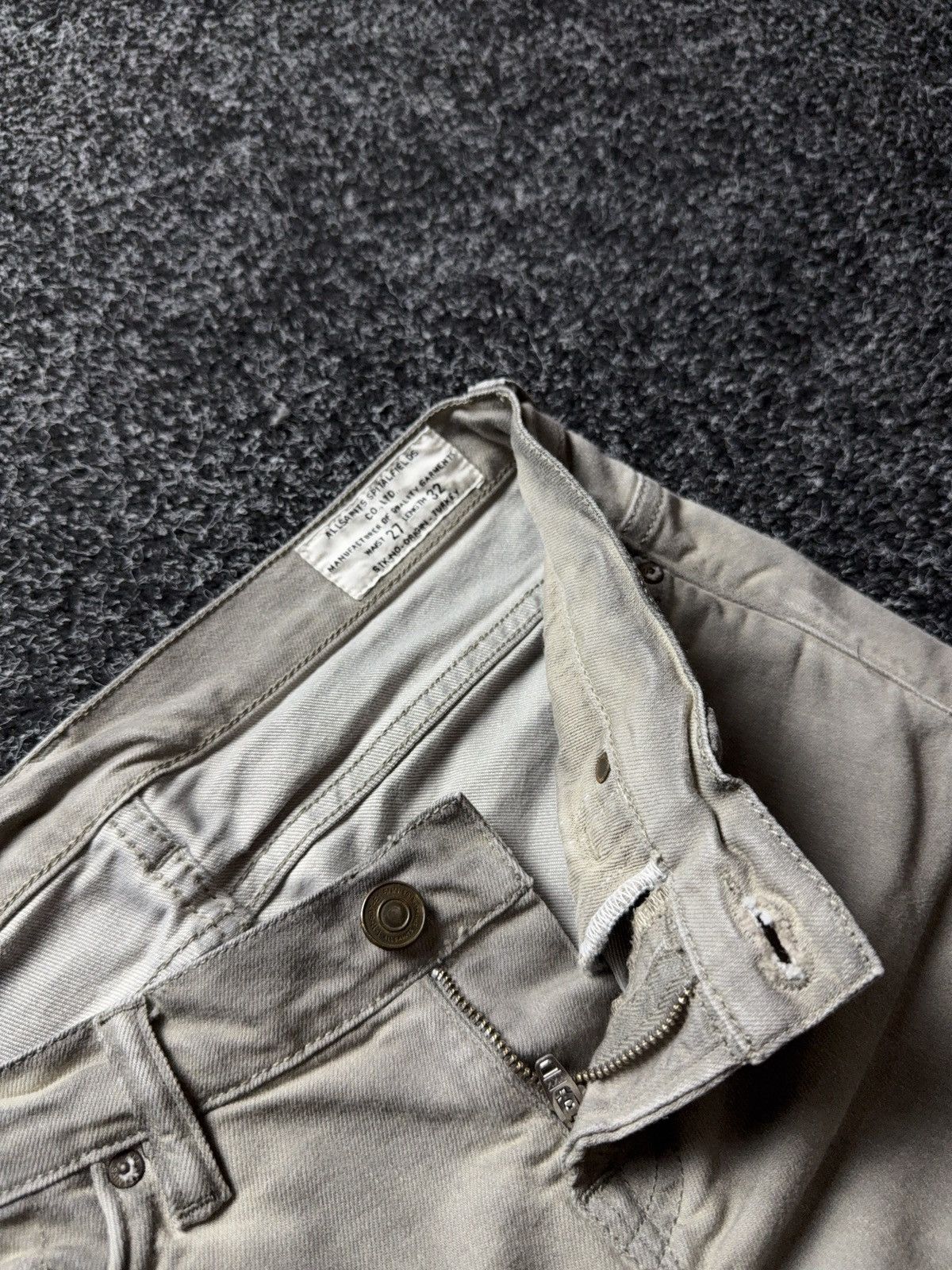 Allsaints AllSaints Grey Slim Jeans Rick style Minimal Stretch Denim Size 27" / US 4 / IT 40 - 8 Thumbnail