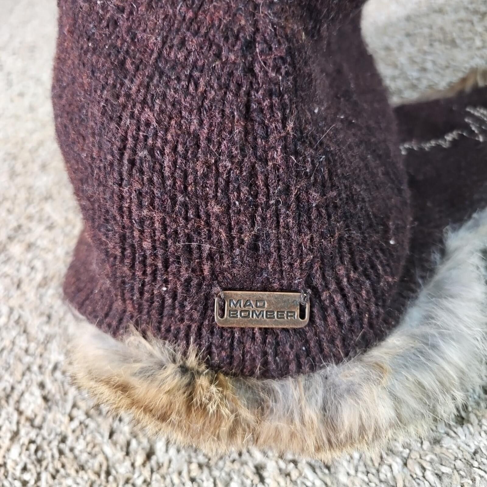 Other Mad Bomber Trapper Hat Winter Beanie S Genuine Rabbit Fur Size ONE SIZE - 7 Thumbnail