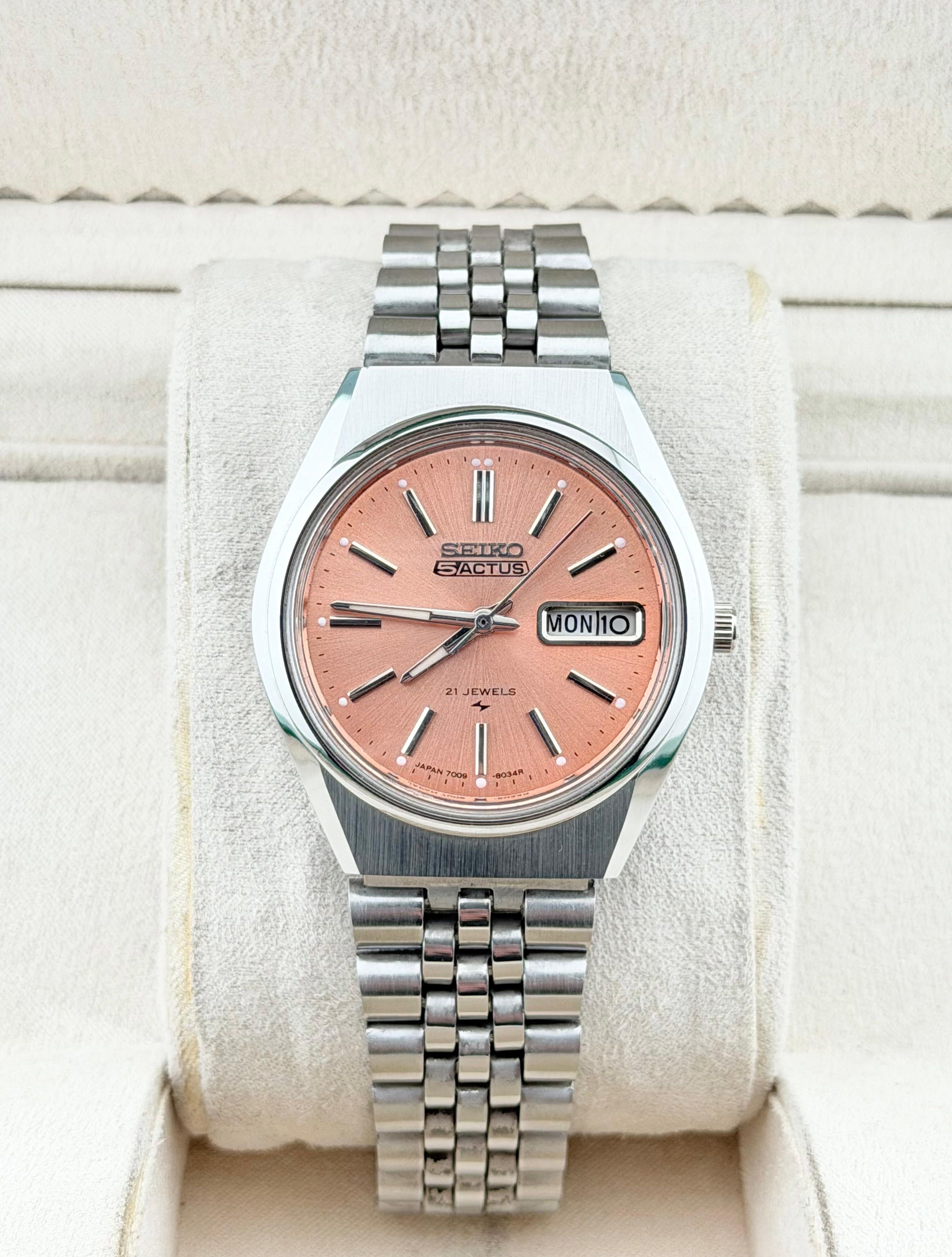 Seiko Vintage Seiko 5 Actus Men's Wrist Automatic Watch|Day-Date Size 36 - 2 Thumbnail