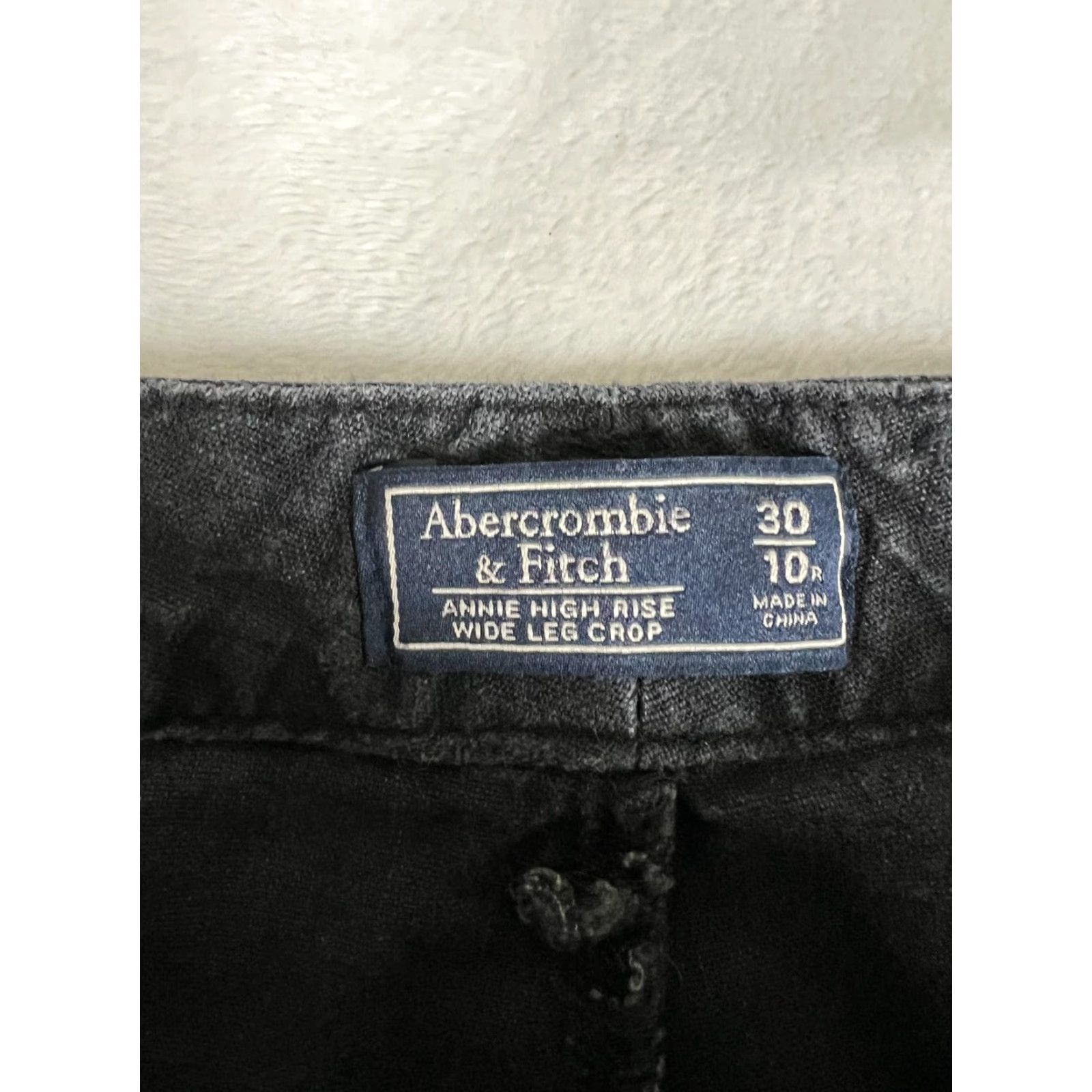 Abercrombie & Fitch Abercrombie & Fitch Pants Womens 10 Black Annie High Rise Wide Leg Crop Casual Size 32" / US 10 / IT 46 - 5 Thumbnail