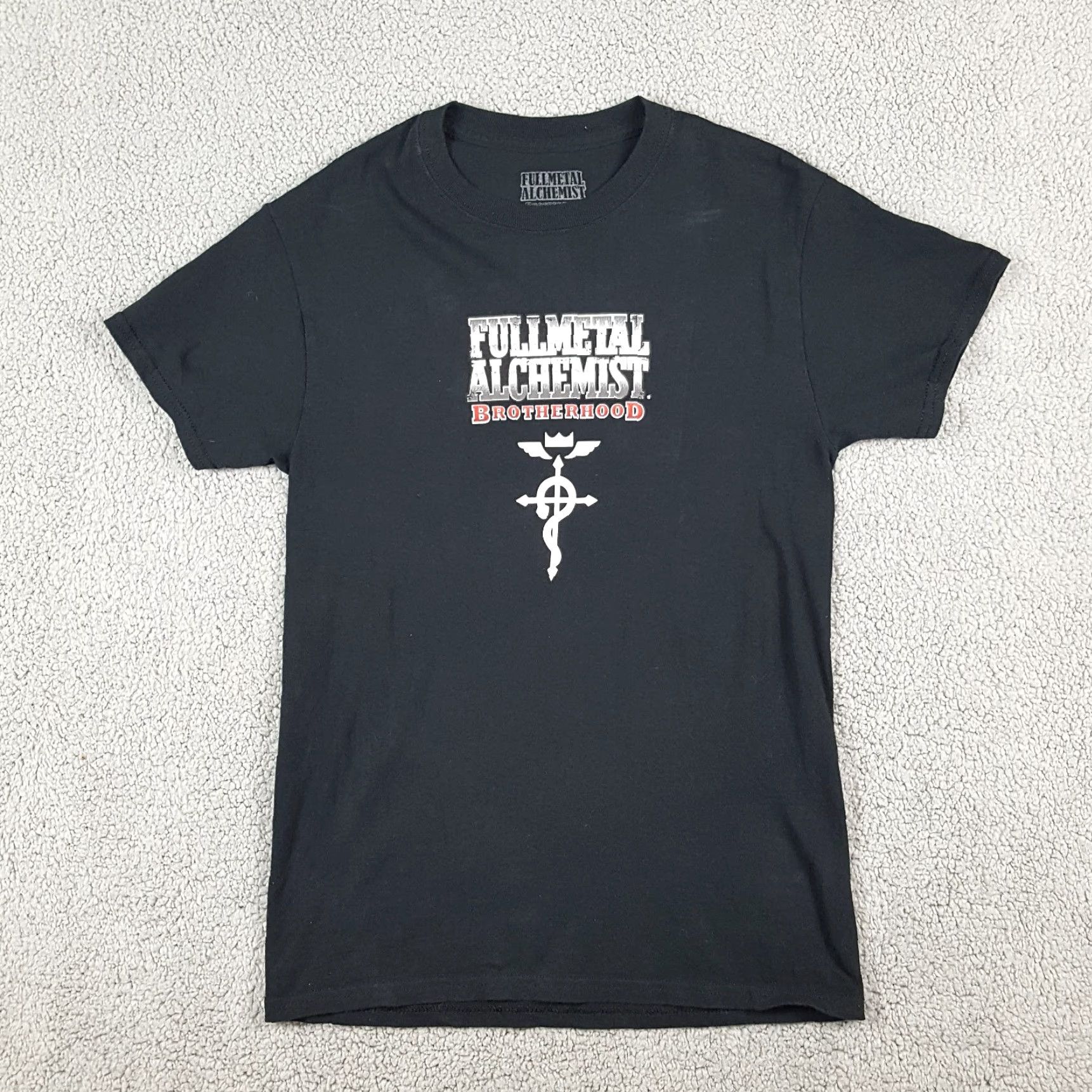 Alchemist VINTAGE Fullmetal Alchemist Brotherhood Anime T-Shirt Men Small Black Cotton Retro TV Promo Y2K Size US S / EU 44-46 / 1 - 2 Thumbnail