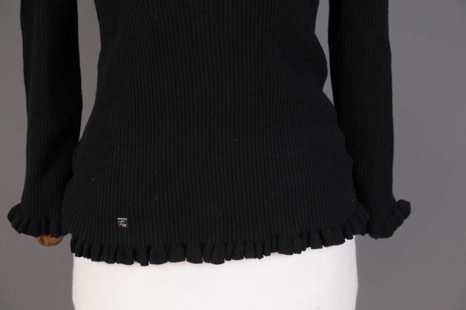 Lauren Ralph Lauren Lauren Ralph Lauren Black Ribbed Knit Sweater Size L Size L / US 10 / IT 46 - 2 Thumbnail