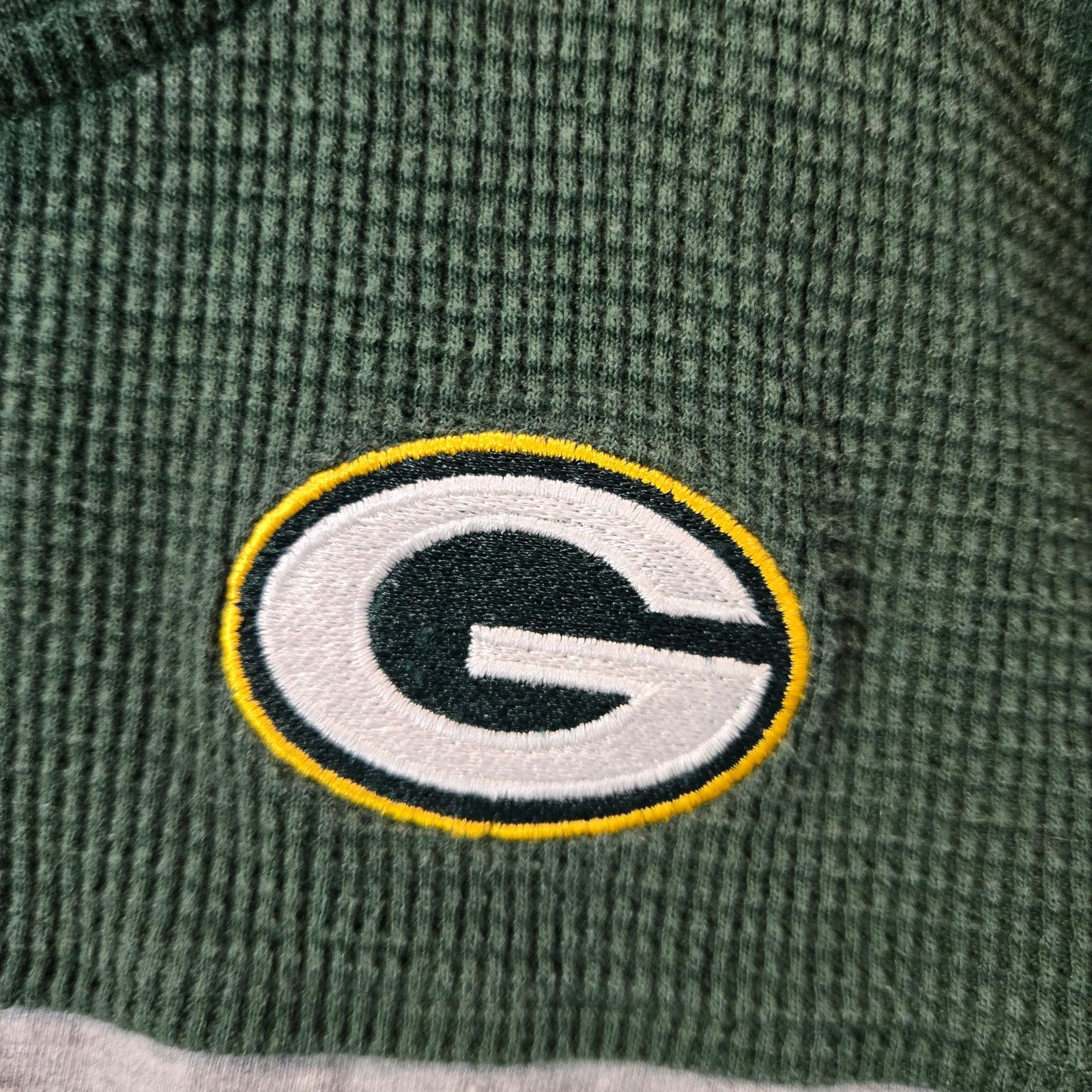 NFL Vtg Greenbay Packers long sleeve tee/waffle knit sz M Size US M / EU 48-50 / 2 - 4 Thumbnail