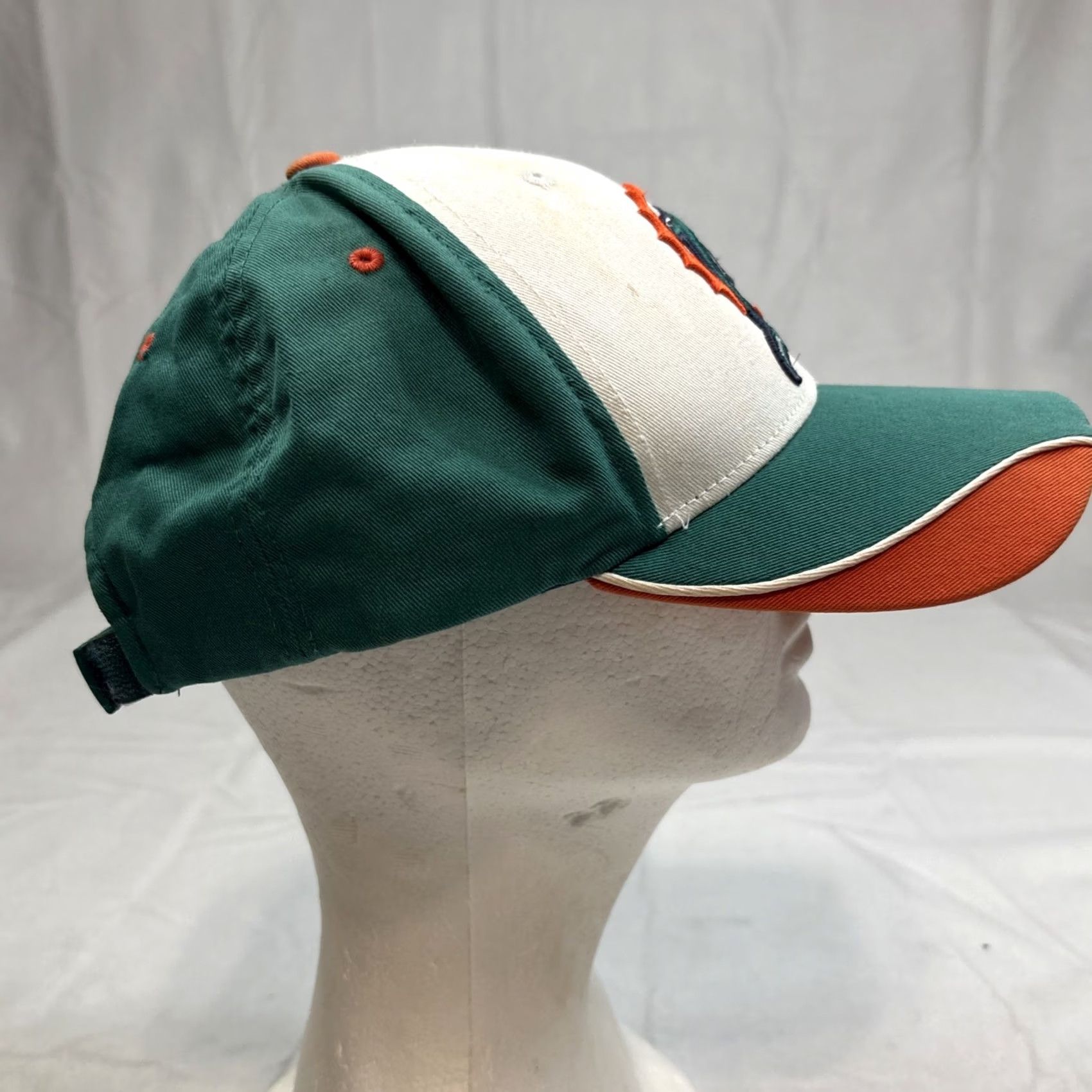 NFL VINTAGE Miami Dolphins Hat Cap Strapback Teal Green White Team NFL Football Mens Midsize Strapback Size ONE SIZE - 4 Thumbnail