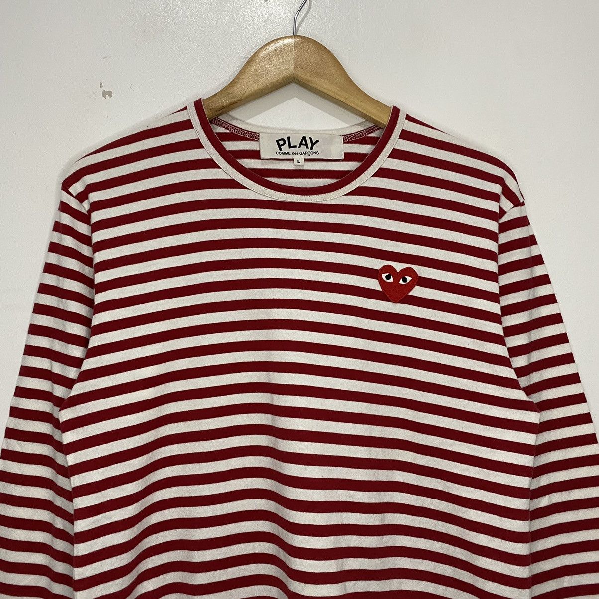 Comme des Garcons × Comme des Garcons PLAY Comme des Garçons Play Red Stripes Logo Tee Size US L / EU 52-54 / 3 - 2 Thumbnail