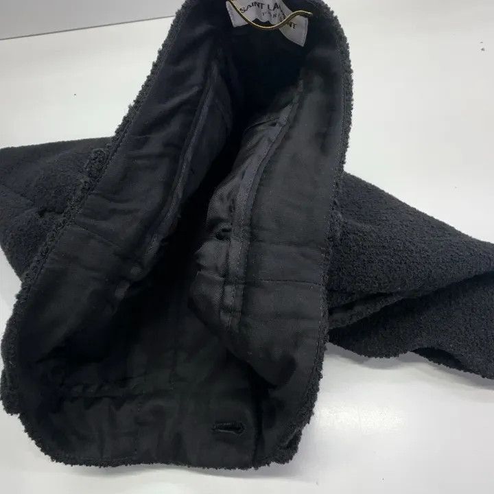 Saint Laurent Paris Saint Laurent Black Mini Tweed Shorts for Women -2507 Size 37" - 4 Thumbnail