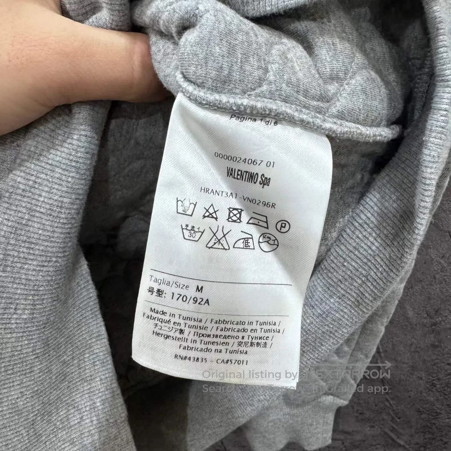 Valentino Valentino Gray Hooded Sweatshirt| Size US M / EU 48-50 / 2 - 3 Thumbnail