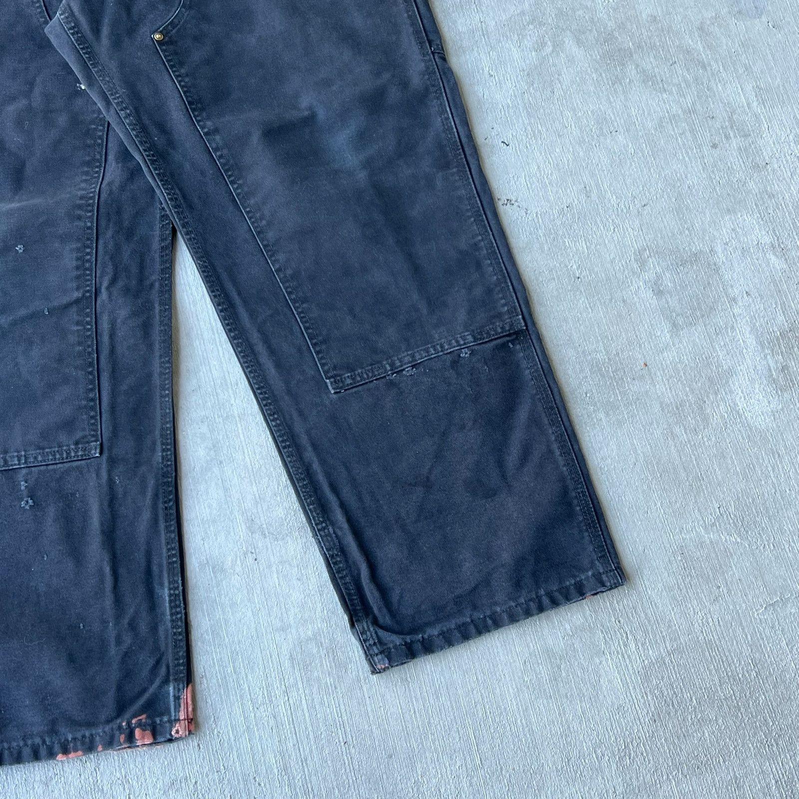 Carhartt × Vintage Carhartt faded black double knee work wear carpenter pants Size US 36 / EU 52 - 5 Thumbnail