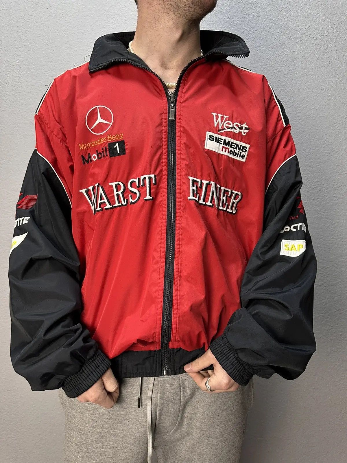 Nascar Jacket F1 Mercedes-Benz Vintage Racing Jacket 90s purchases Formula 1 Jacket (S)