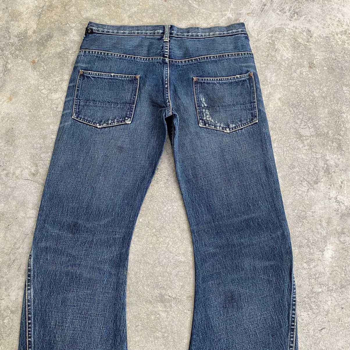 wjk 2000’s Jun Hashimoto WJK J Cut Curved Leg Flared Jeans Size US 32 / EU 48 - 13 Thumbnail