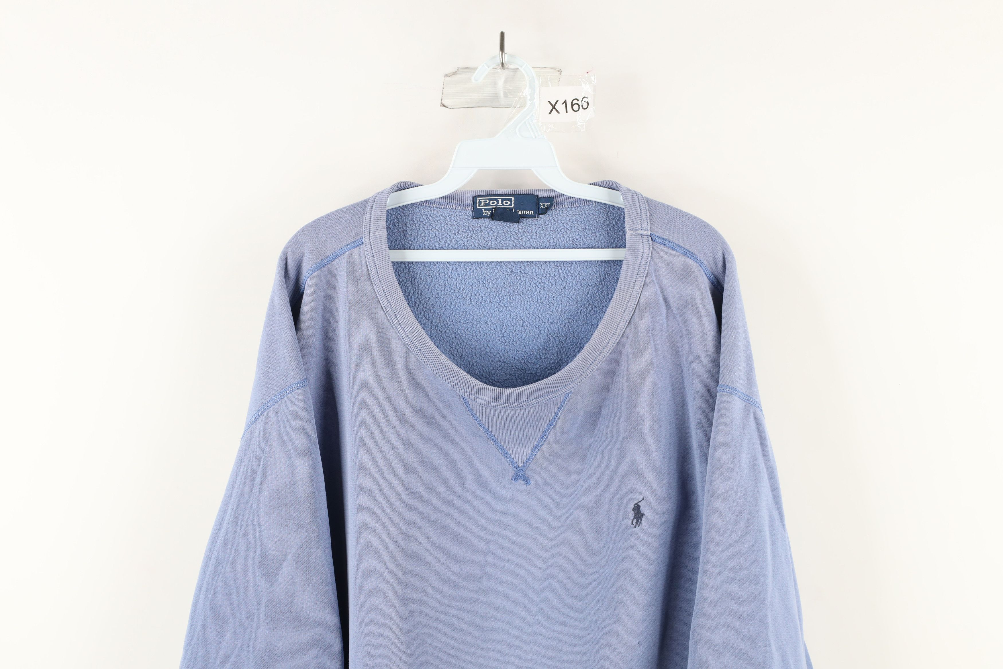 Vintage 90s Ralph Lauren blue cotton knit jumper