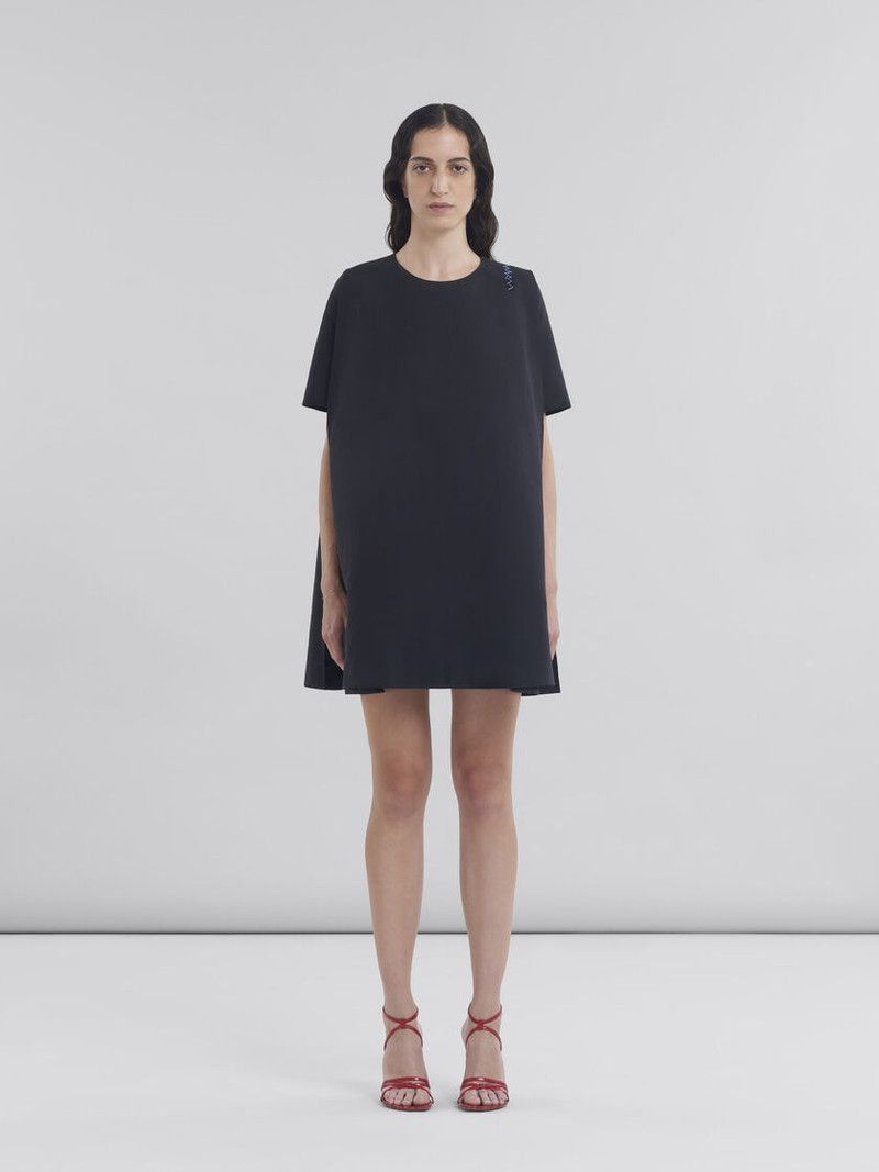 Marni o1f1d3z0326 Flared Dress in Black Size L / US 10 / IT 46 - 2 Thumbnail