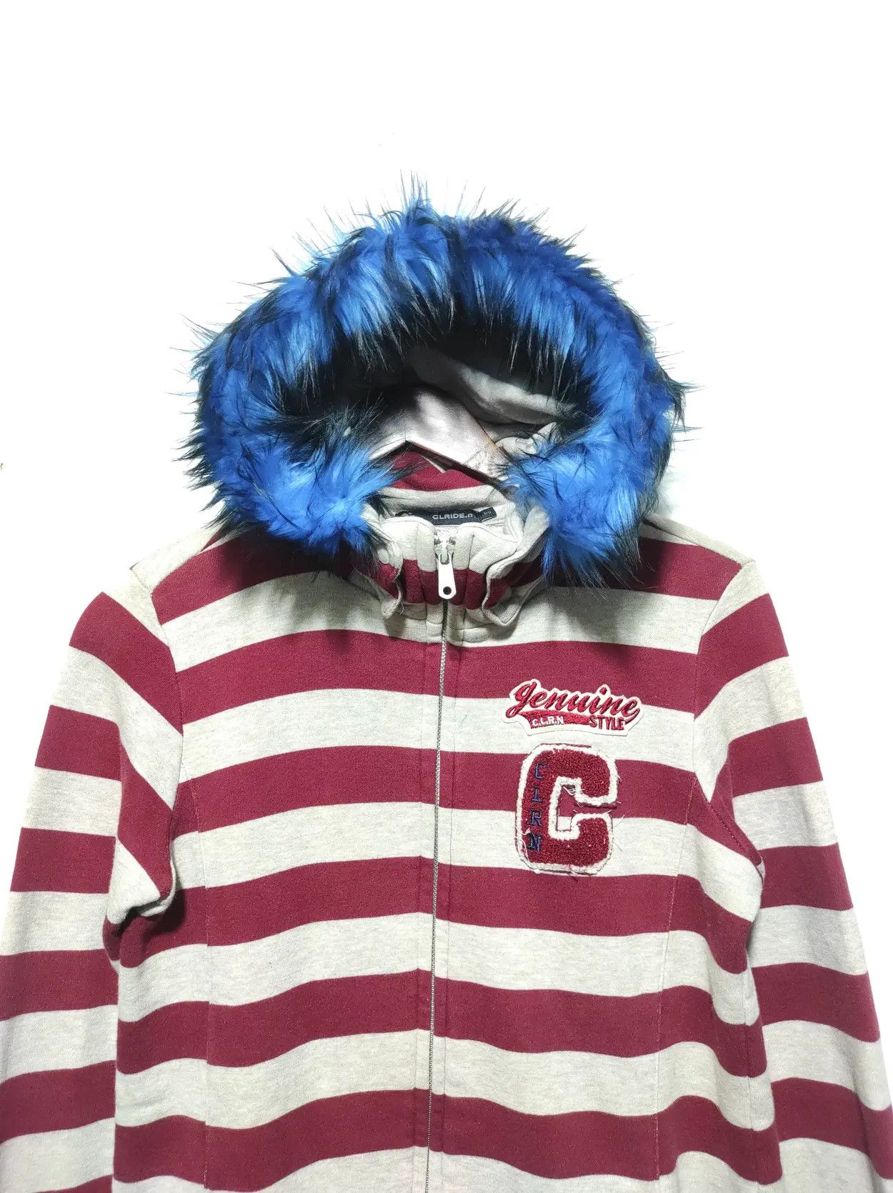 Japanese Brand Clride Stripe zip fur hoodie ifsix LGB style Size US S / EU 44-46 / 1 - 3 Thumbnail