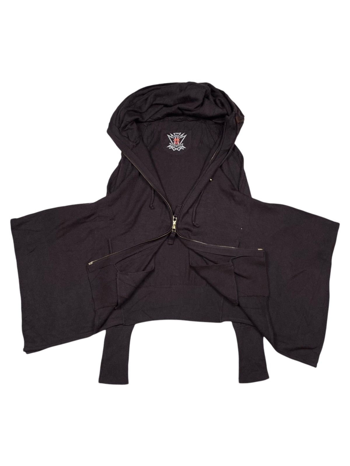 If Six Was Nine 2000s Girbaud - Apocalypse Style Bono Zip Hoodi Size US M / EU 48-50 / 2 - 2 Thumbnail
