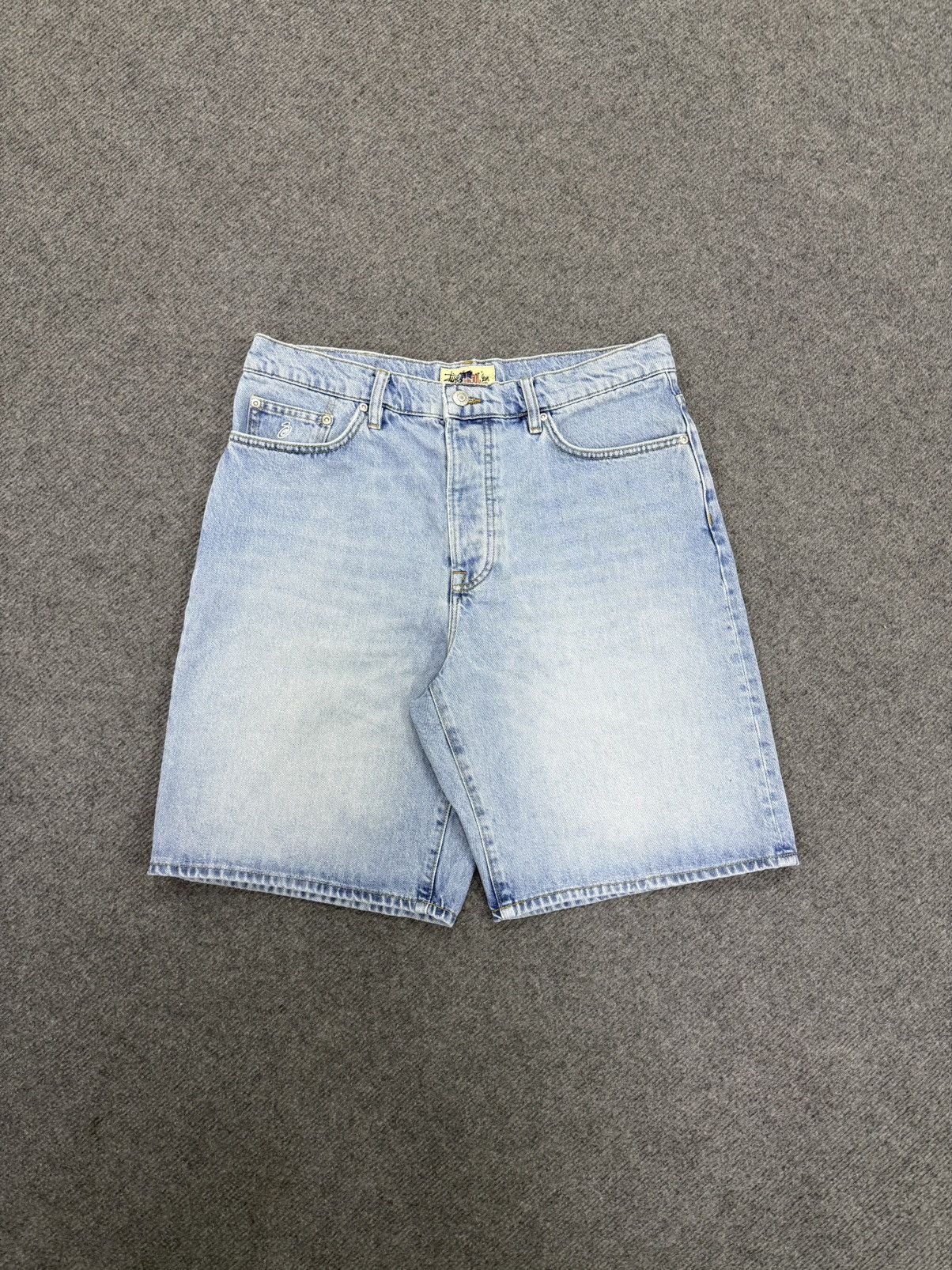Stussy Sand Wash Denim Big Ol' Shorts | Grailed