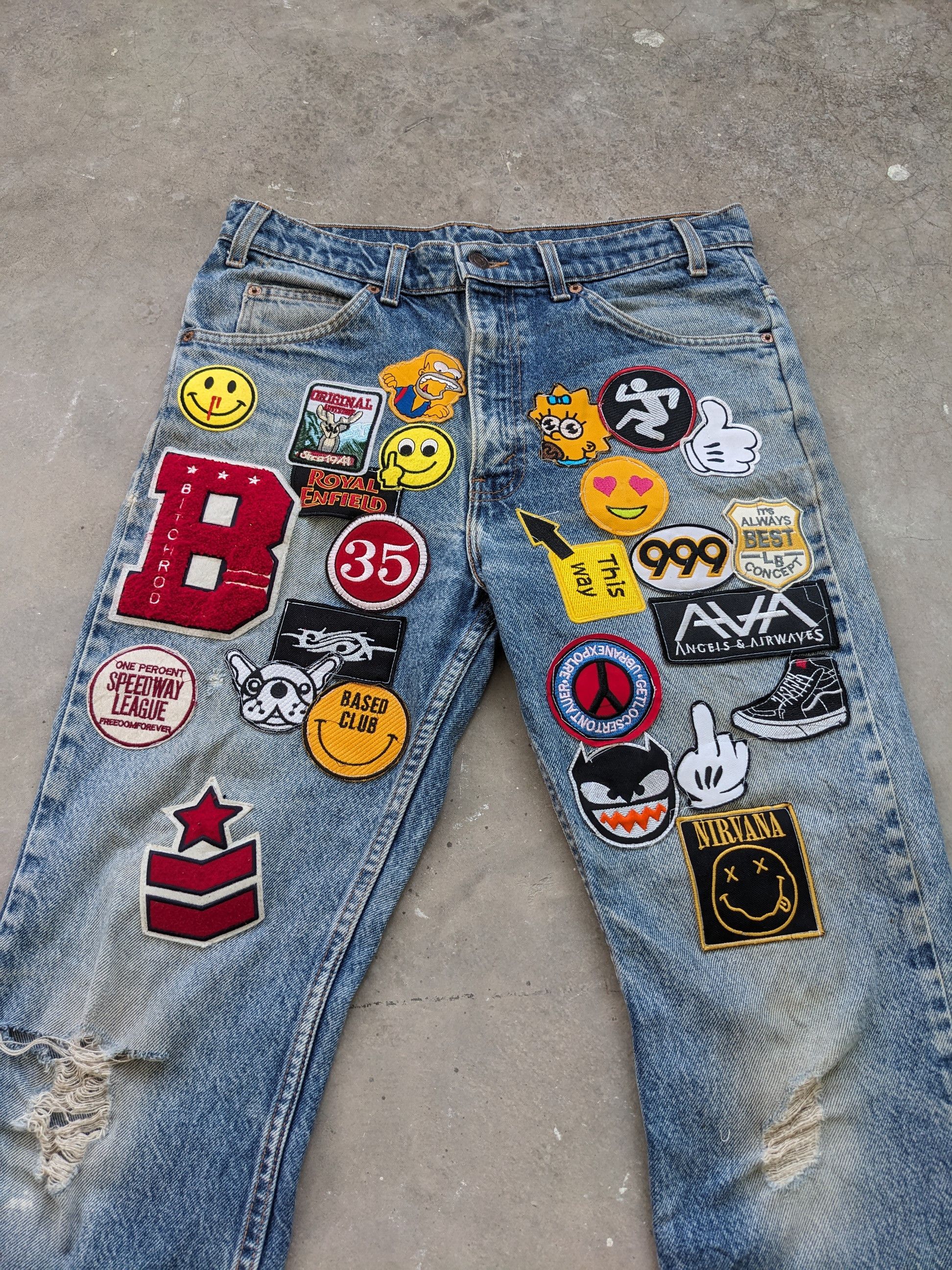 Levi's × Levi's Vintage Clothing × Vintage Vintage Levis Bootcut 517 Flare Jeans Patches Size US 31 - 4 Thumbnail
