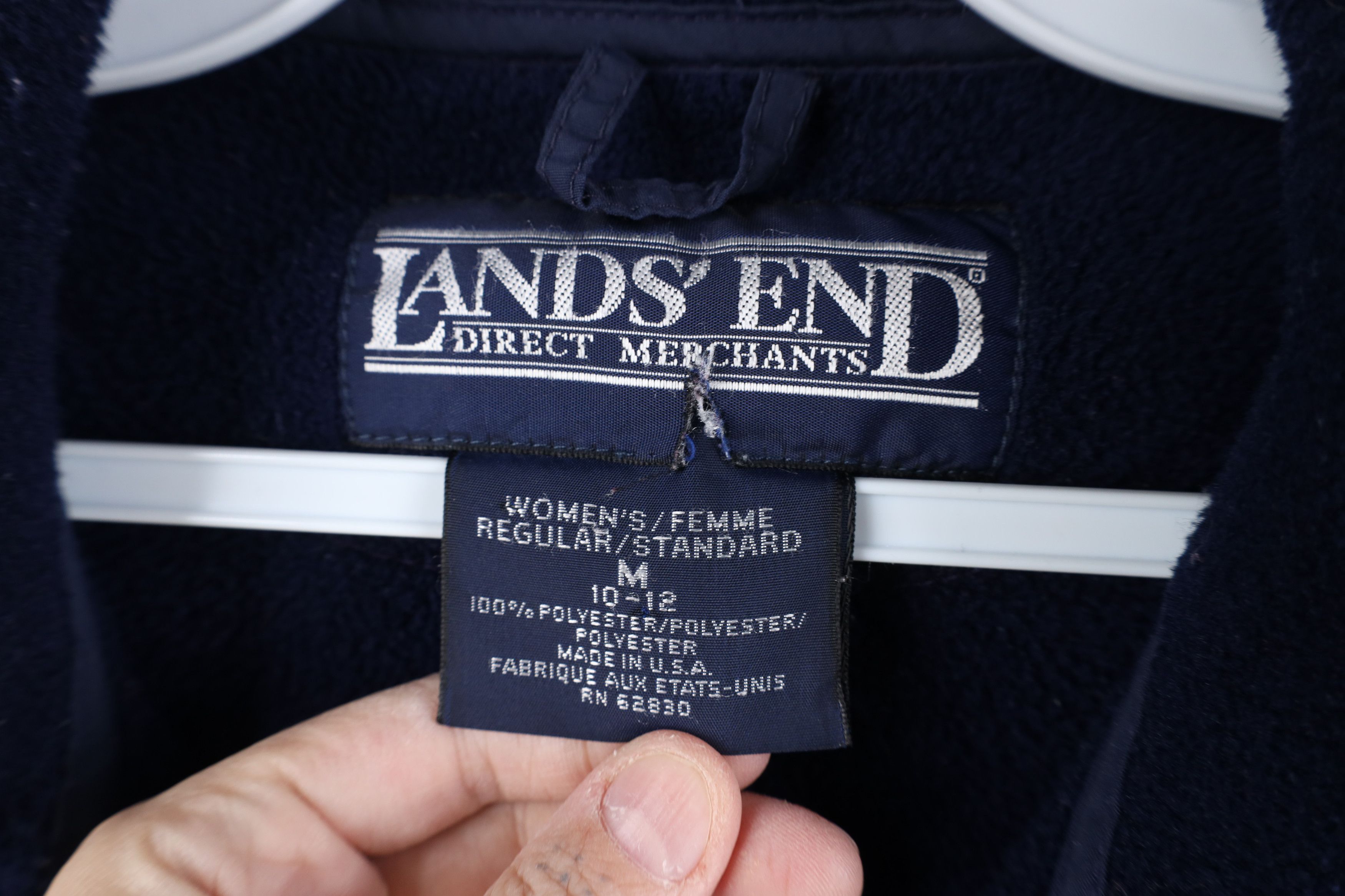 Lands' End Vintage 90s Lands End Wolf Fleece Full Zip Jacket USA Size M / US 6-8 / IT 42-44 - 9 Thumbnail