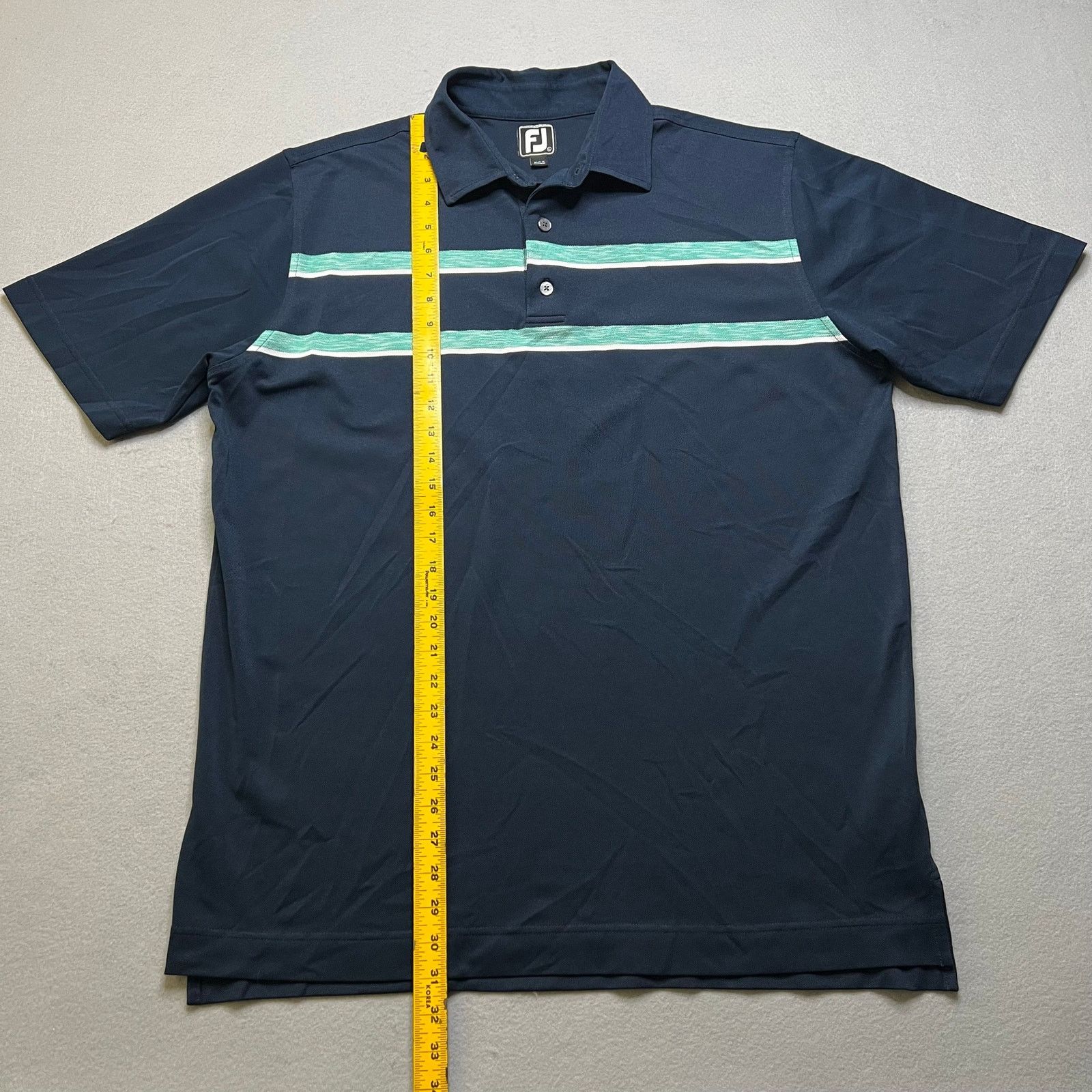Footjoy FootJoy Athletic Fit Golf Polo Shirt Men’s XL Blue Striped Size US XL / EU 56 / 4 - 6 Thumbnail