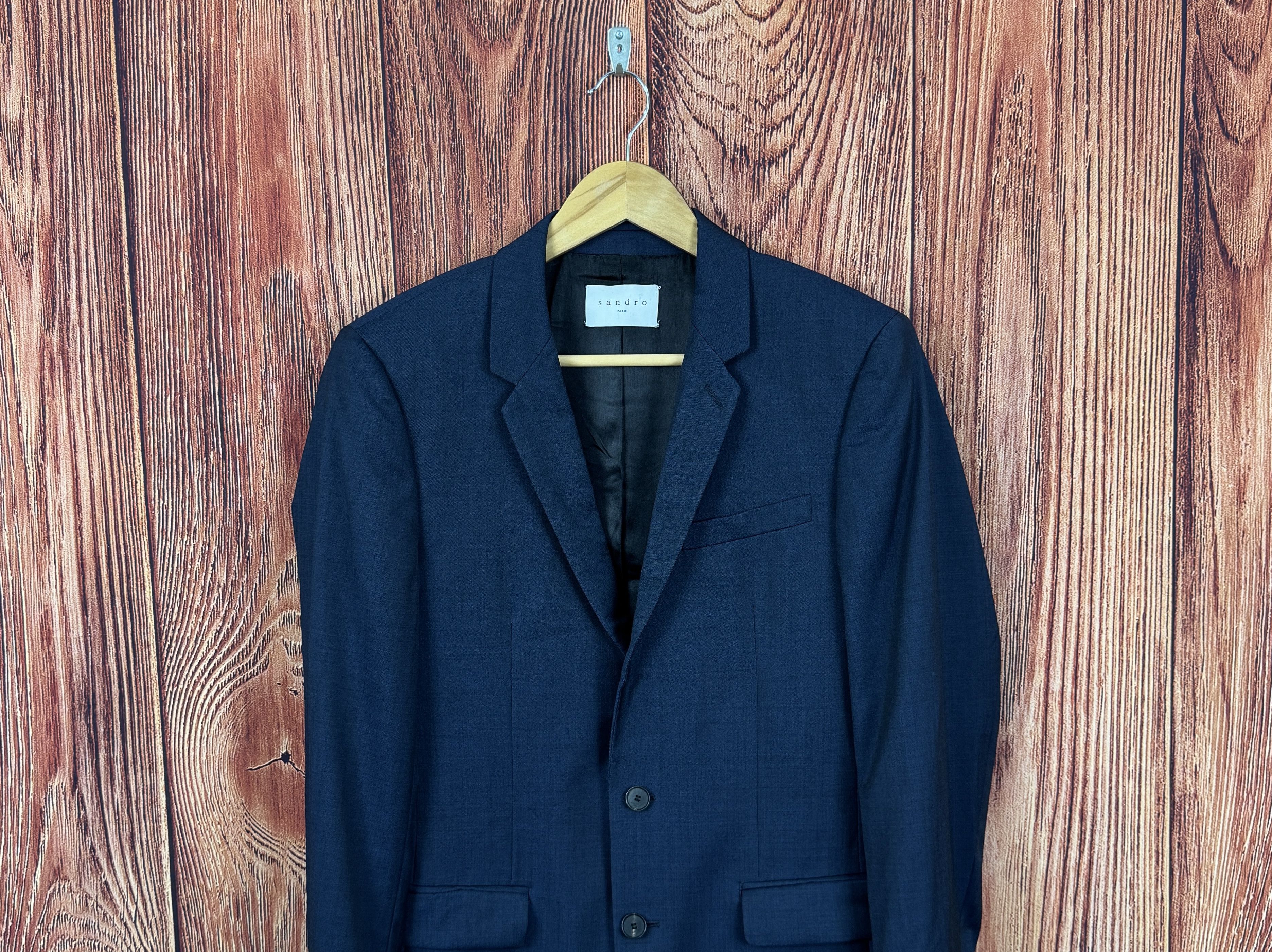 Sandro Sandro Paris Navu Blue Blazer Jacket Size 48 Size 38R - 2 Thumbnail
