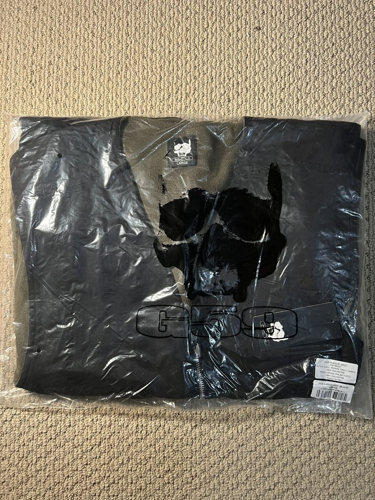 G59 Records G59 FLEECE VEST (BLACK) LARGE Size US L / EU 52-54 / 3 - 2 Thumbnail