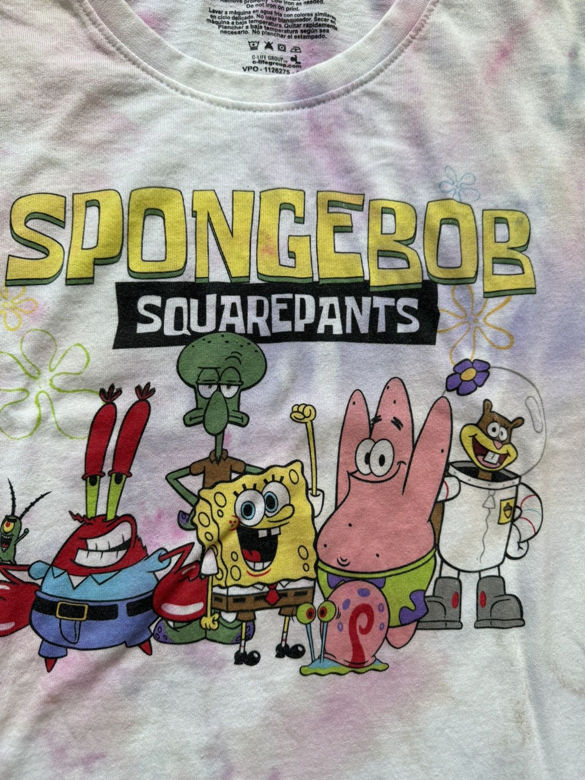 Nickelodeon Ice Dye Trippy Summer SpongeBob and Friends Tie Dye Tee Size US XL / EU 56 / 4 - 8 Thumbnail