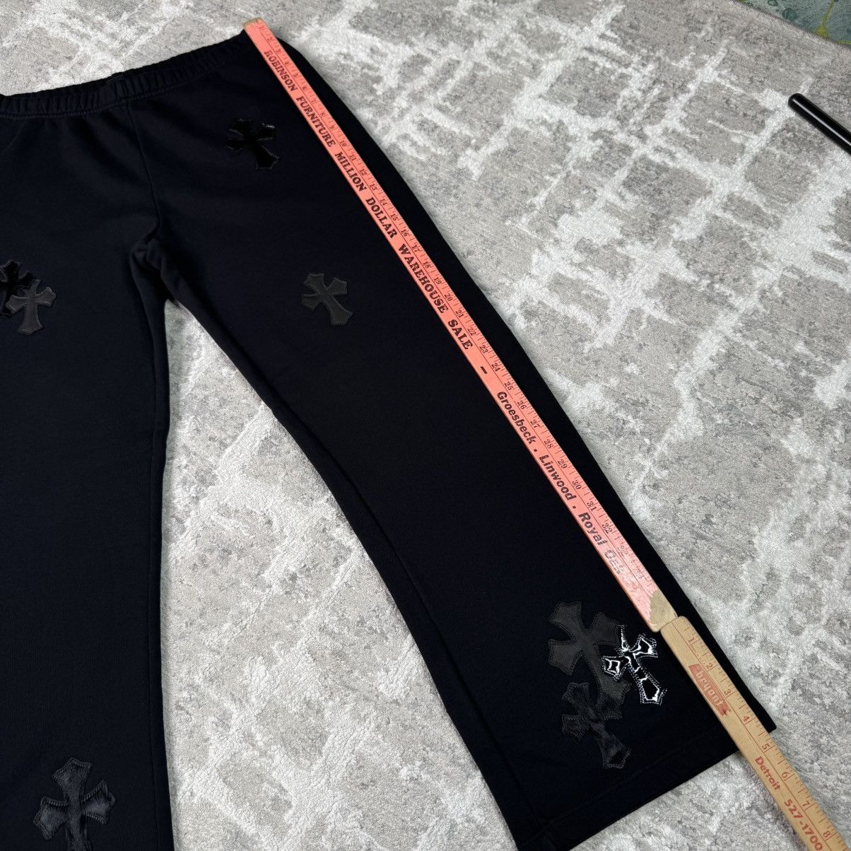 Chrome Hearts Leather Cross patch sweatpants Size US 32 / EU 48 - 17 Thumbnail