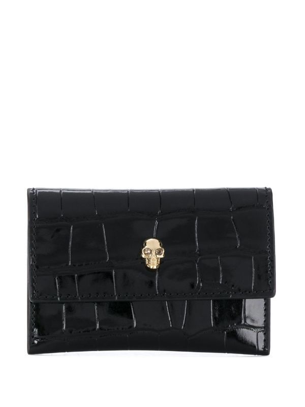 Alexander McQueen o1s22i1n1024 Size: OS / Envelope Skull Cardholder in Black Size ONE SIZE - 1 Thumbnail