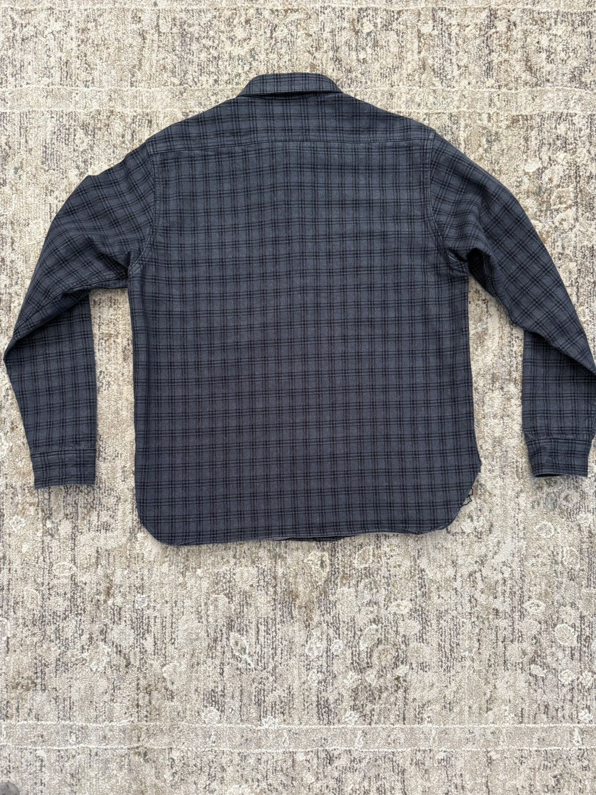 Studio D'Artisan STUDIO D’ARTISAN 13OZ JACQUARD CHECK WORK SHIRT - NAVY Size US L / EU 52-54 / 3 - 6 Thumbnail