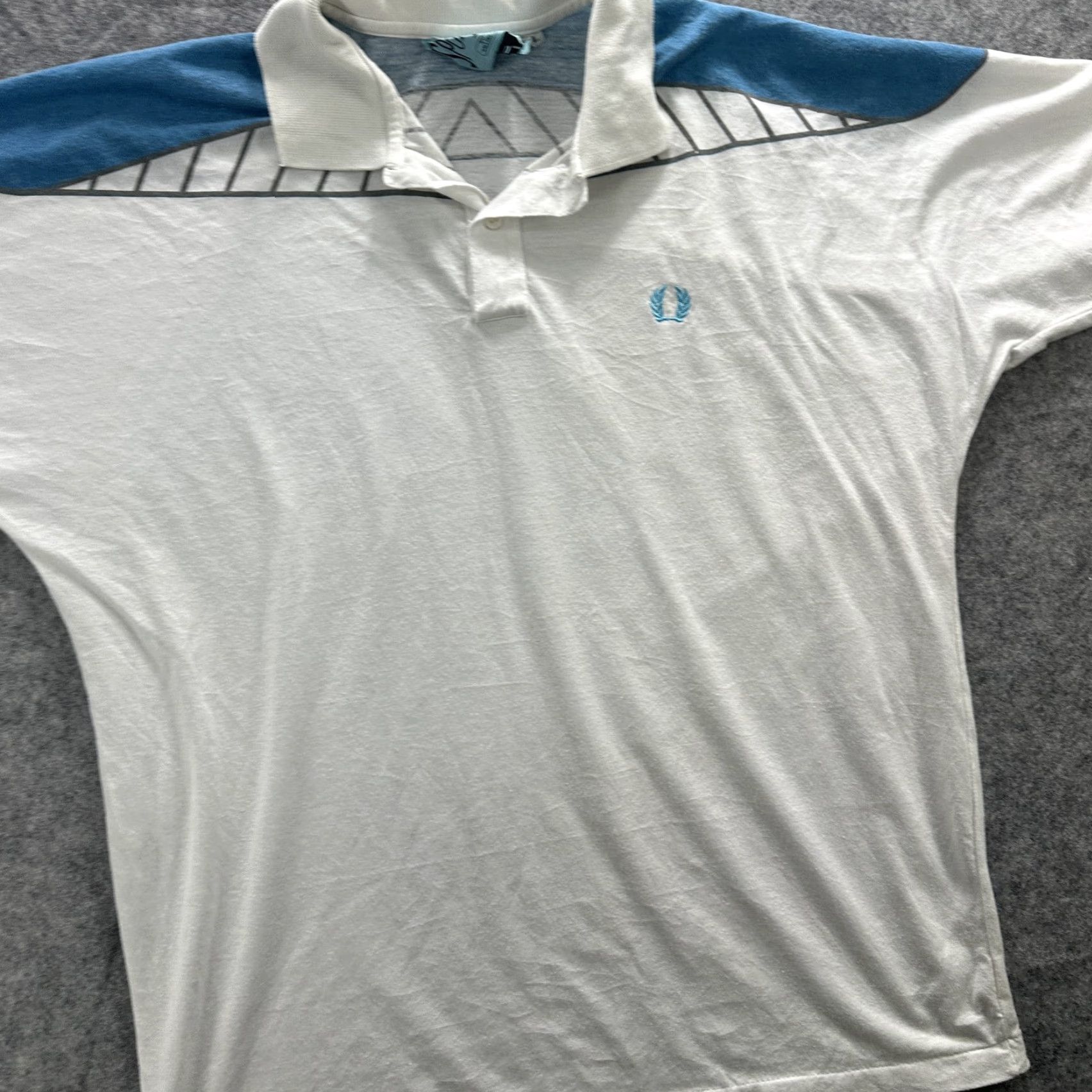 Vintage VINTAGE Sport Time by Gallini Polo Shirt Men XL White 90s Embroidered Laurel Retro Geometric Size US XL / EU 56 / 4 - 4 Thumbnail