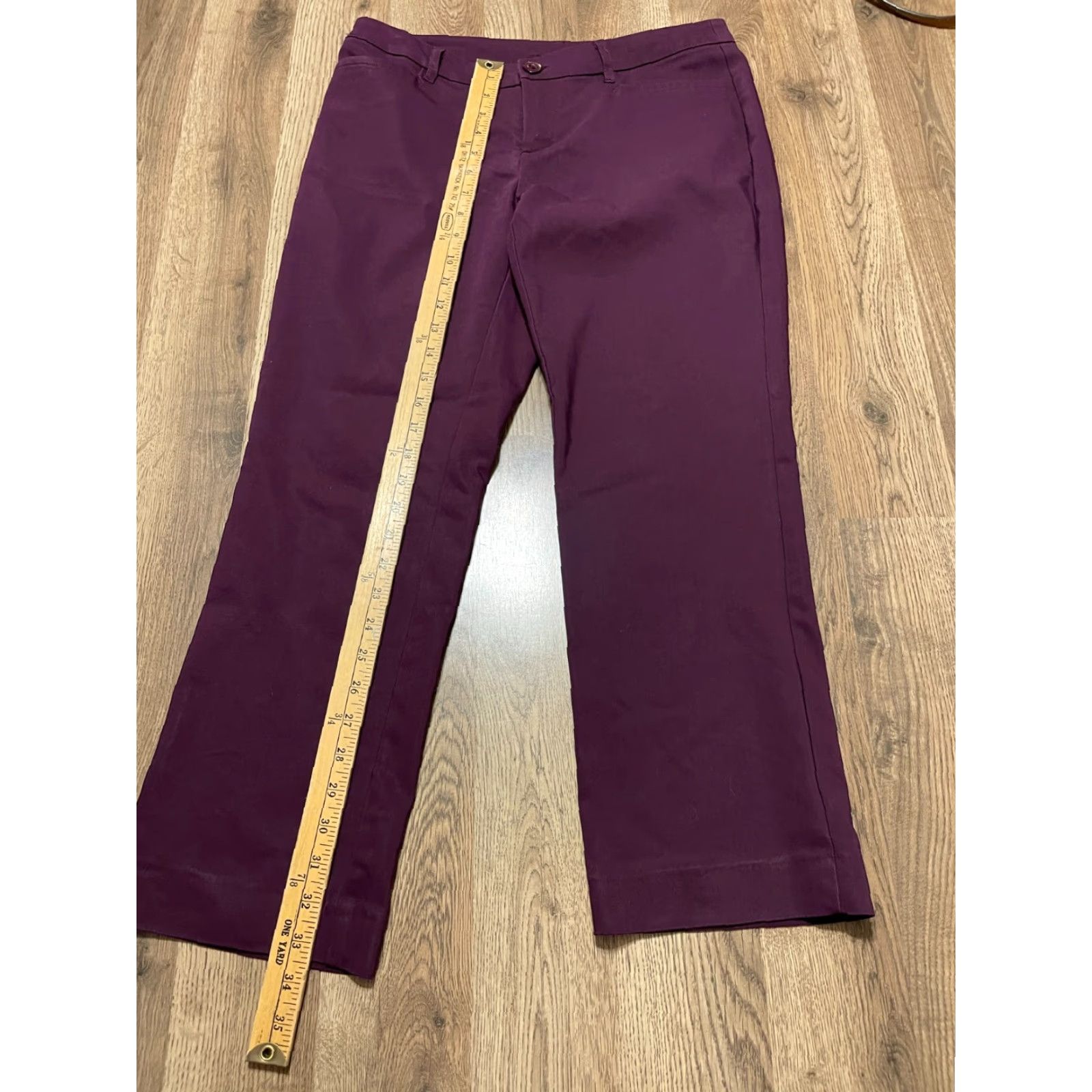 Vintage Christopher & Banks Pants Women's 4 Petite Purple Straight Leg Pants - 25.5in Inseam Size 27" / US 4 / IT 40 - 7 Thumbnail