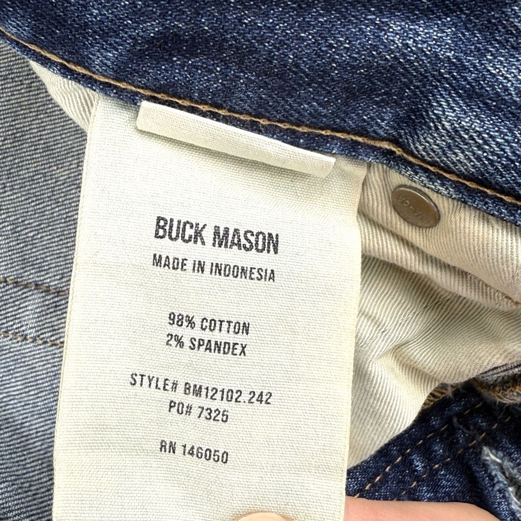 Buck Mason Buck Mason Ford Standard Jeans Mens Size 33 (Actual 35x27) 14oz Denim Regular Fit 5-Pocket Button Fly Blue Jeans Size US 33 - 4 Thumbnail