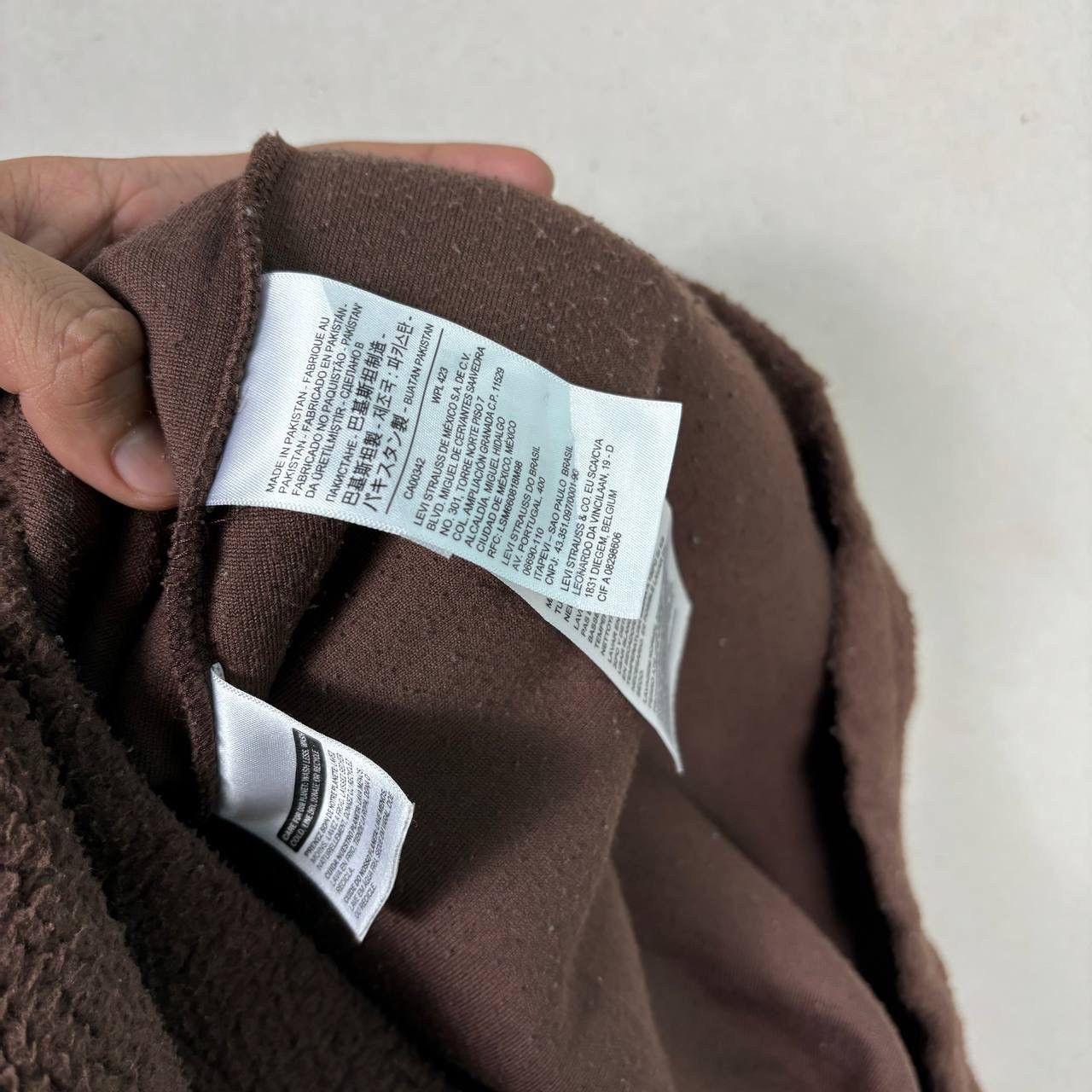 Levi's Levi’s Relaxed Fit Sherpa Hoodie Brown Pink Logo Size L Size US L / EU 52-54 / 3 - 5 Thumbnail