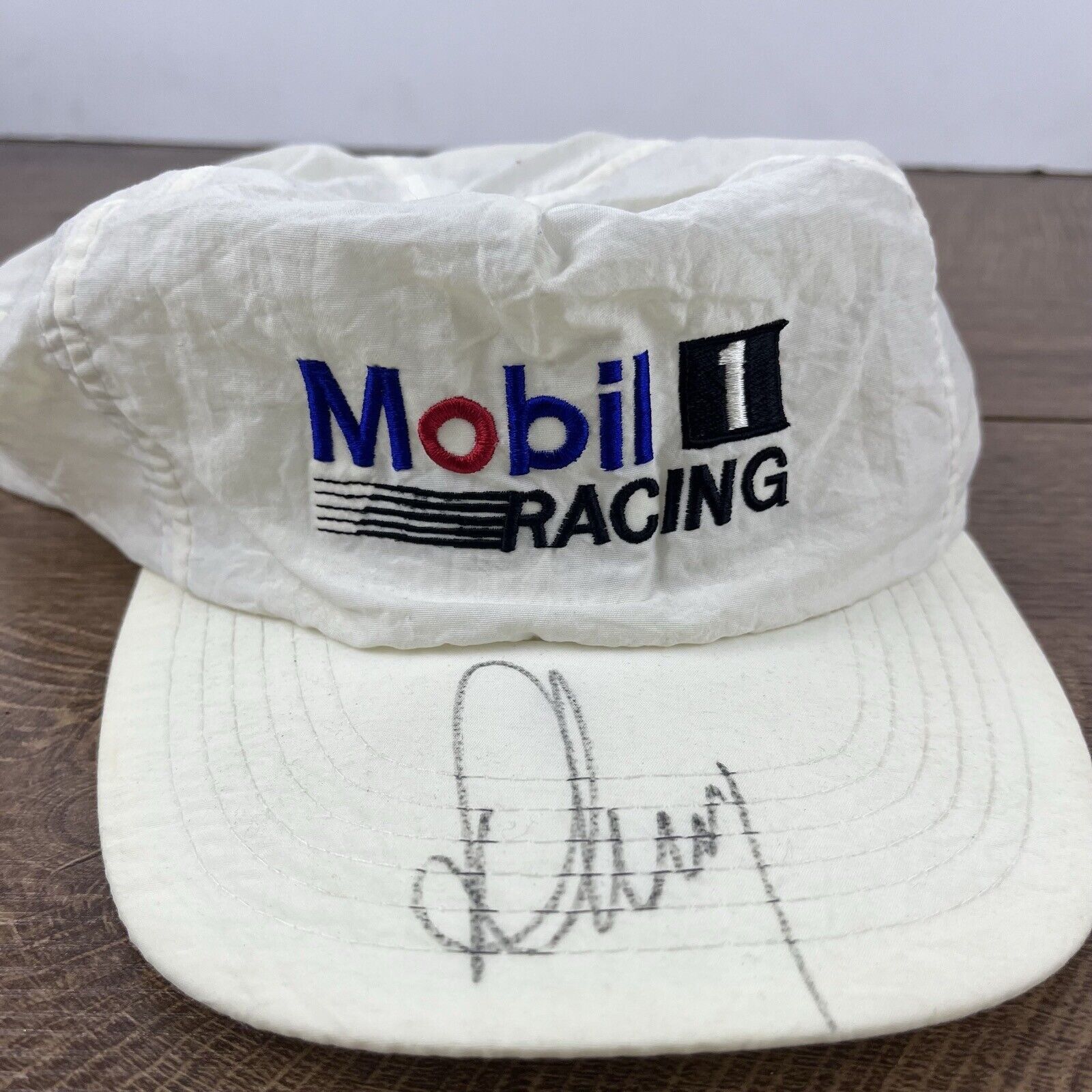 Other Mobile 1 Racing Hat NASCAR Snapback Hat White Adjustable Hat Size ONE SIZE - 5 Thumbnail