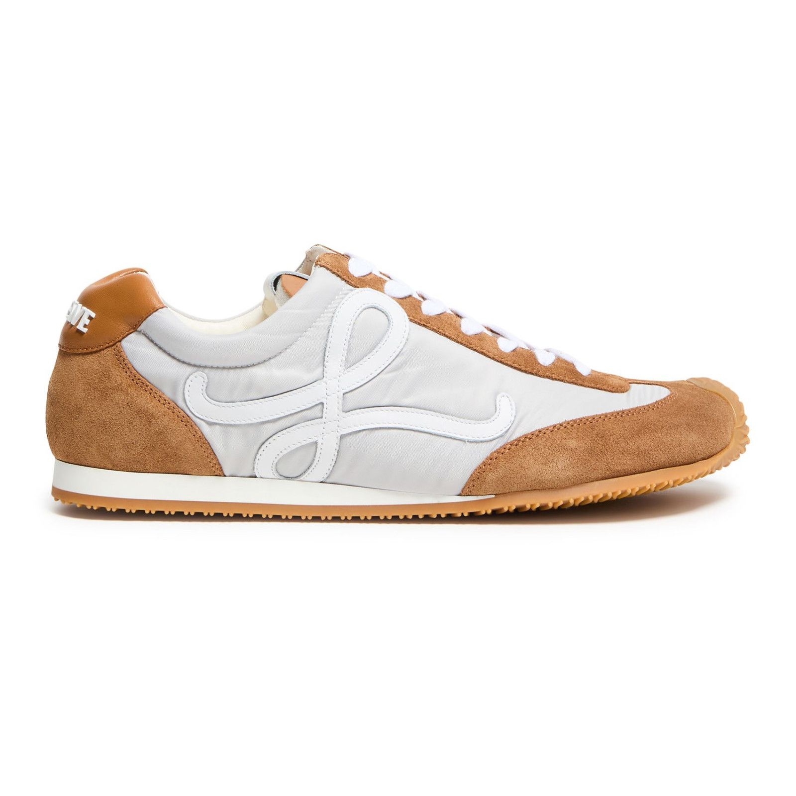 LOEWE White/Tan Nylon And Leather Sneakers New (Men's size:1