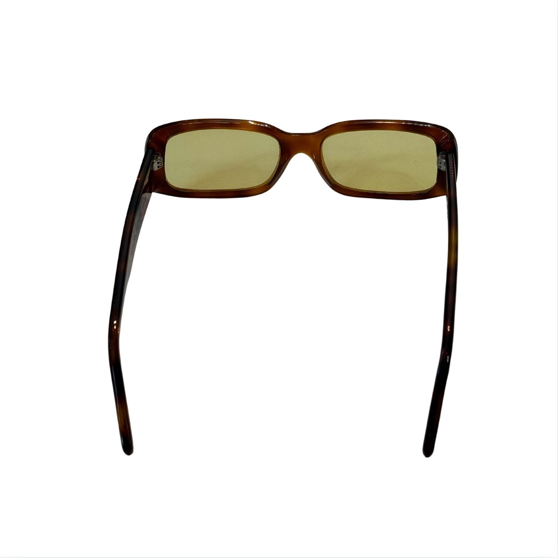 Lexxola LEXXOLA Vale Hand Crafted Sunglasses Brown Tortoise Yellow E Size ONE SIZE - 3 Thumbnail