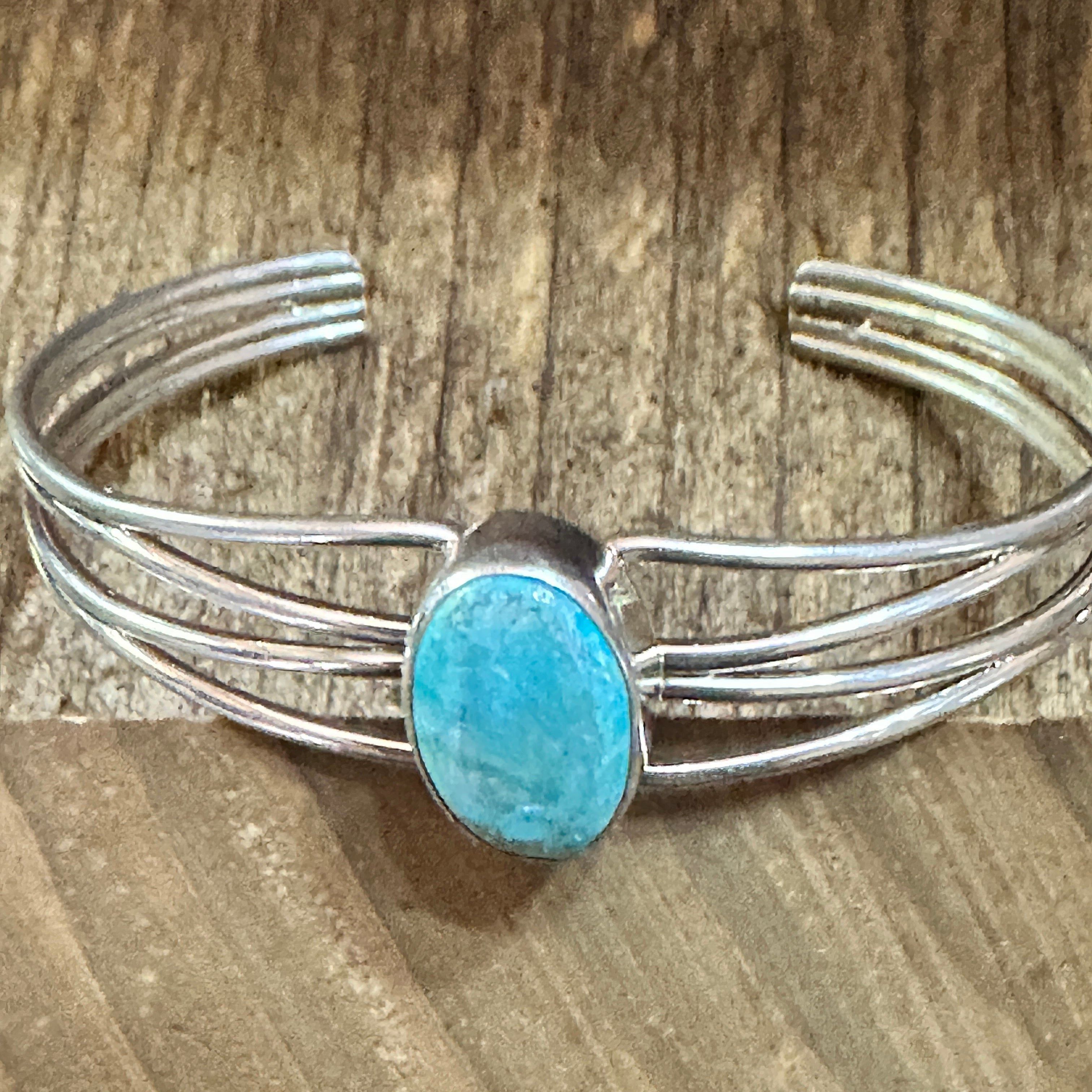 Other Navajo Turquoise Spiny Sterling Silver Bracelet Loop Cuff St Size ONE SIZE - 4 Thumbnail
