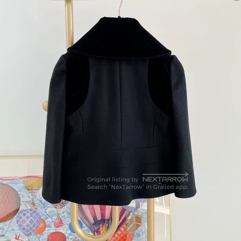 Alexander McQueen Alexander Mcqueen Black tweed coat Size XS / US 0-2 / IT 36-38 - 2 Thumbnail